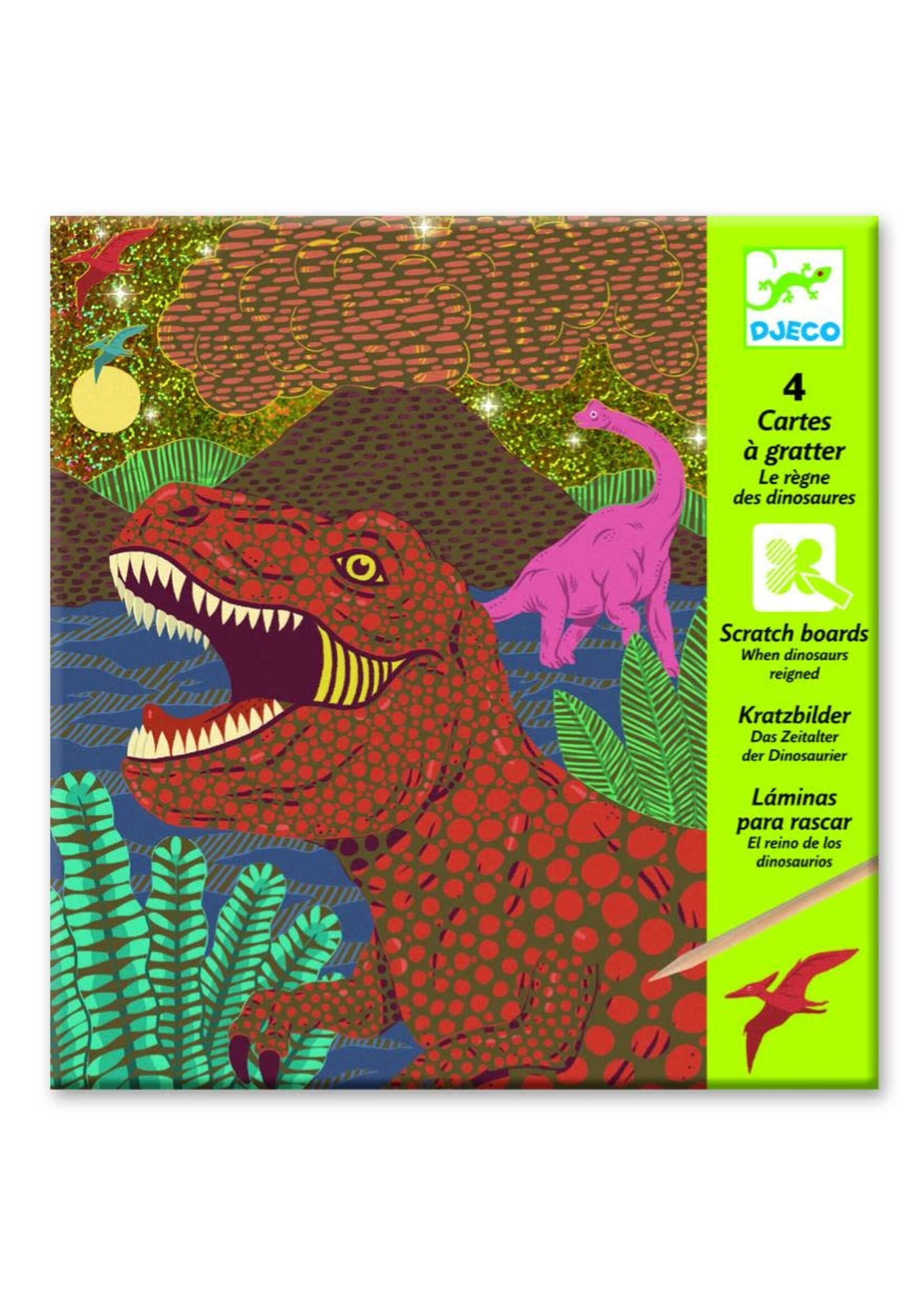 Djeco Djeco 9726 Krasfolie - Toen de dinosaurussen heersten
