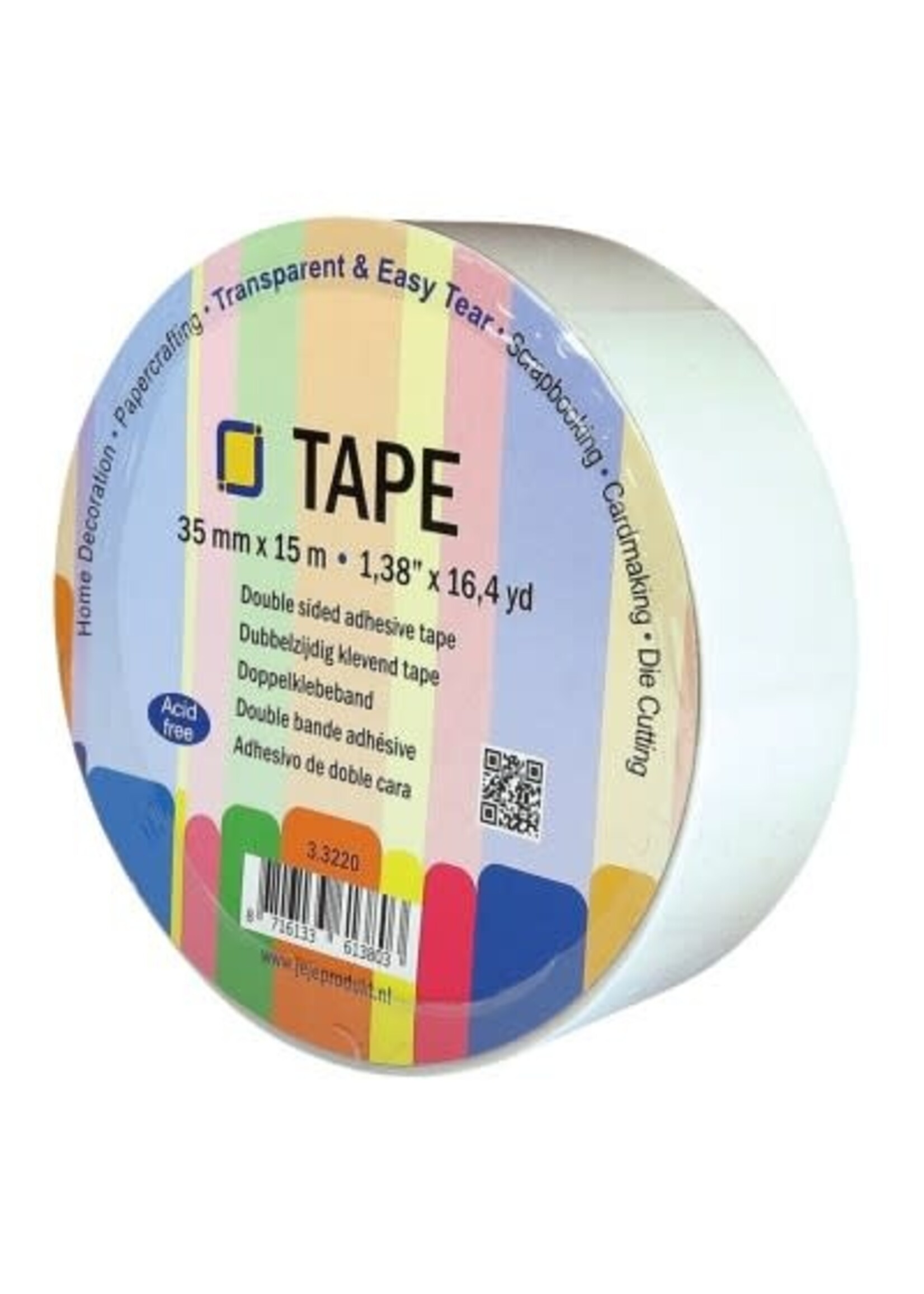Craftemotions Dubbelzijdig tape (35 mm, 15 meter, Easy tear)