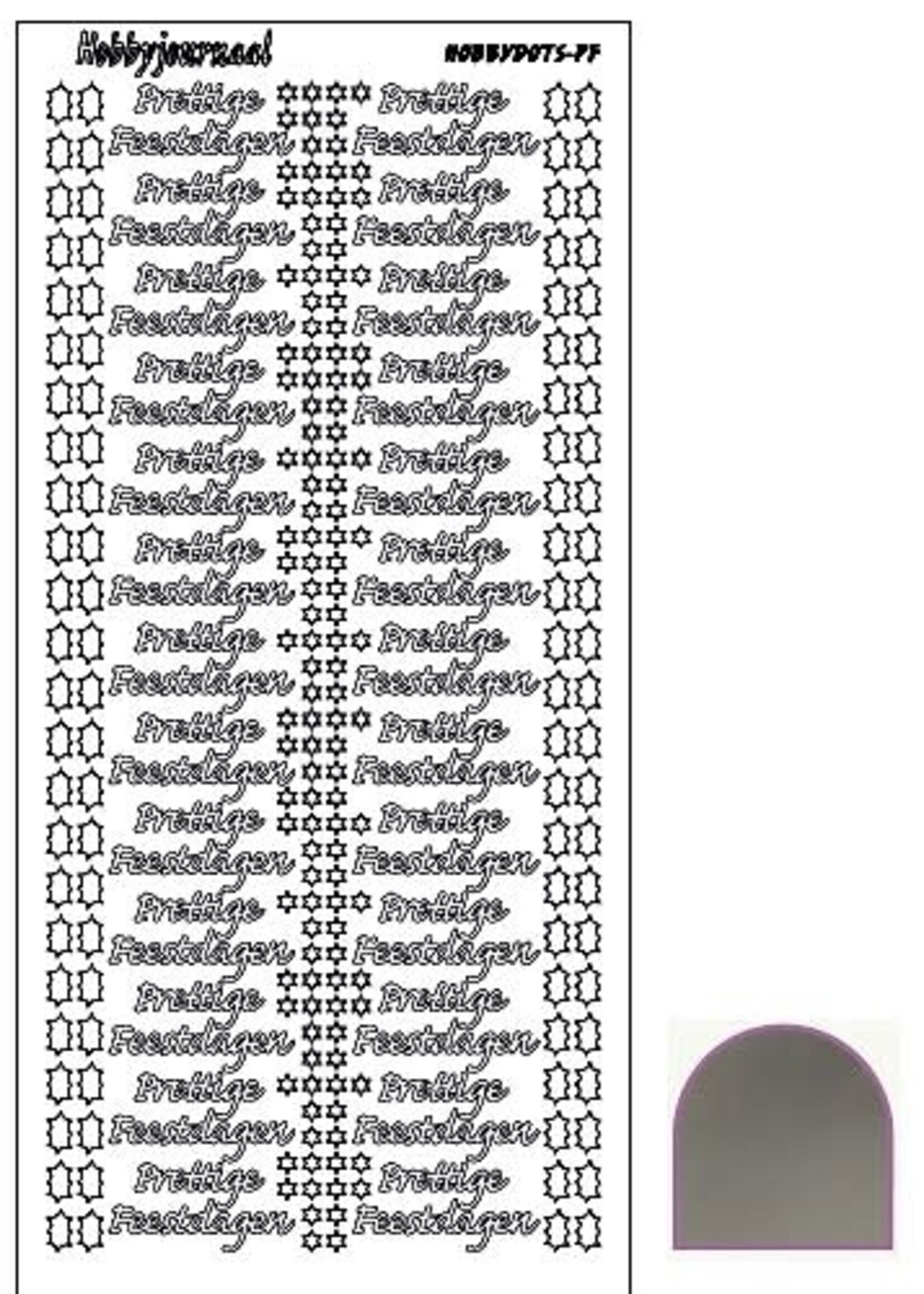find it Hobbydots Stickers  - Zilver - Prettige Feestdagen