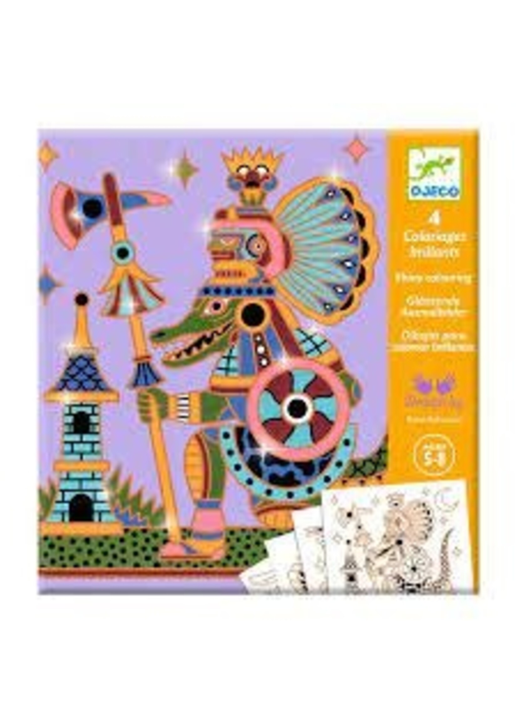 Djeco Djeco 9697 Glinsterende kleurplaten Heldhaftige Dieren