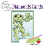 Dotty Designs Dotty Designs - Diamond Cards - Frog with clover