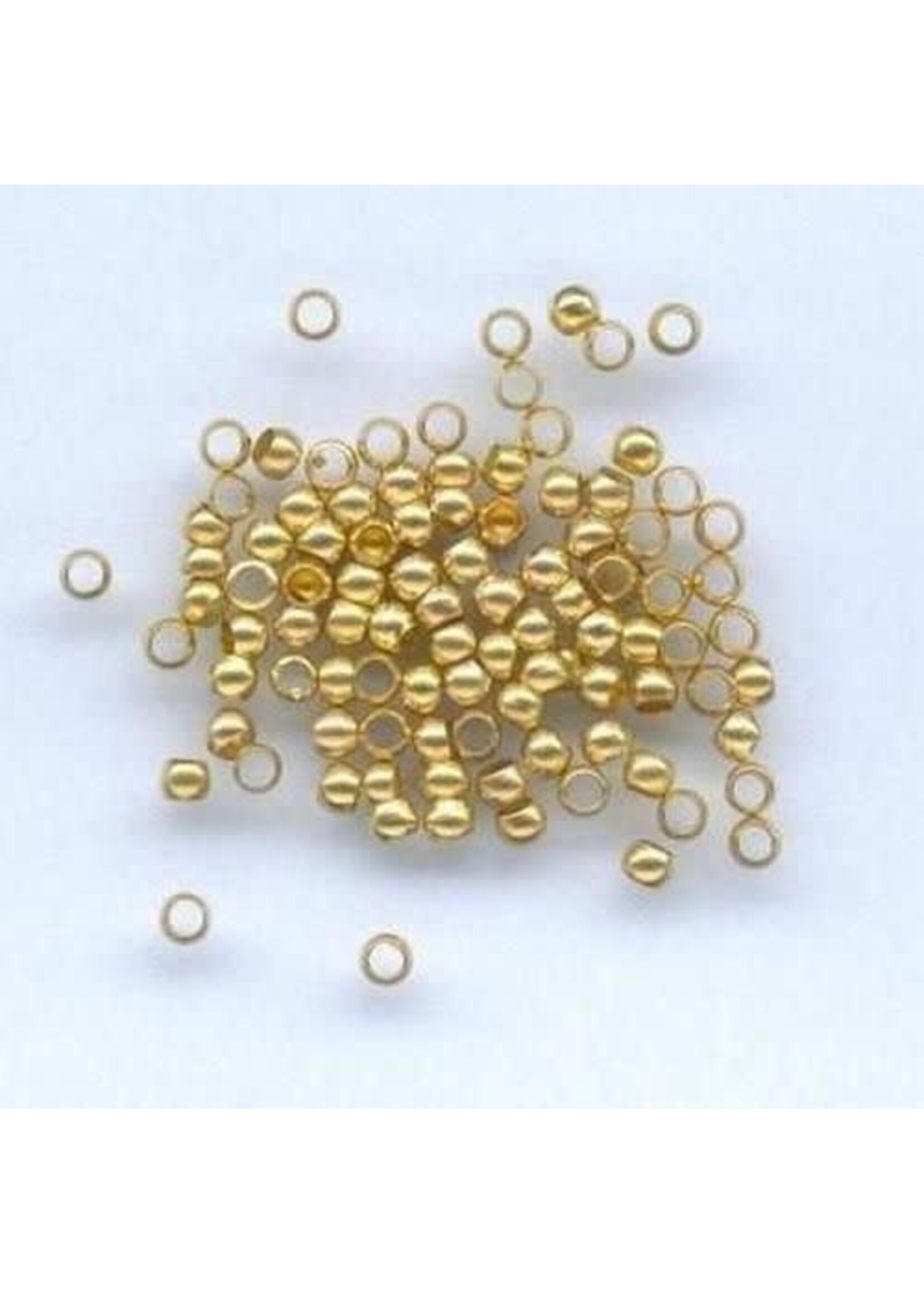 Hobby & crafting Fun Knijpkralen - Goud (100 stuks, 2 mm)