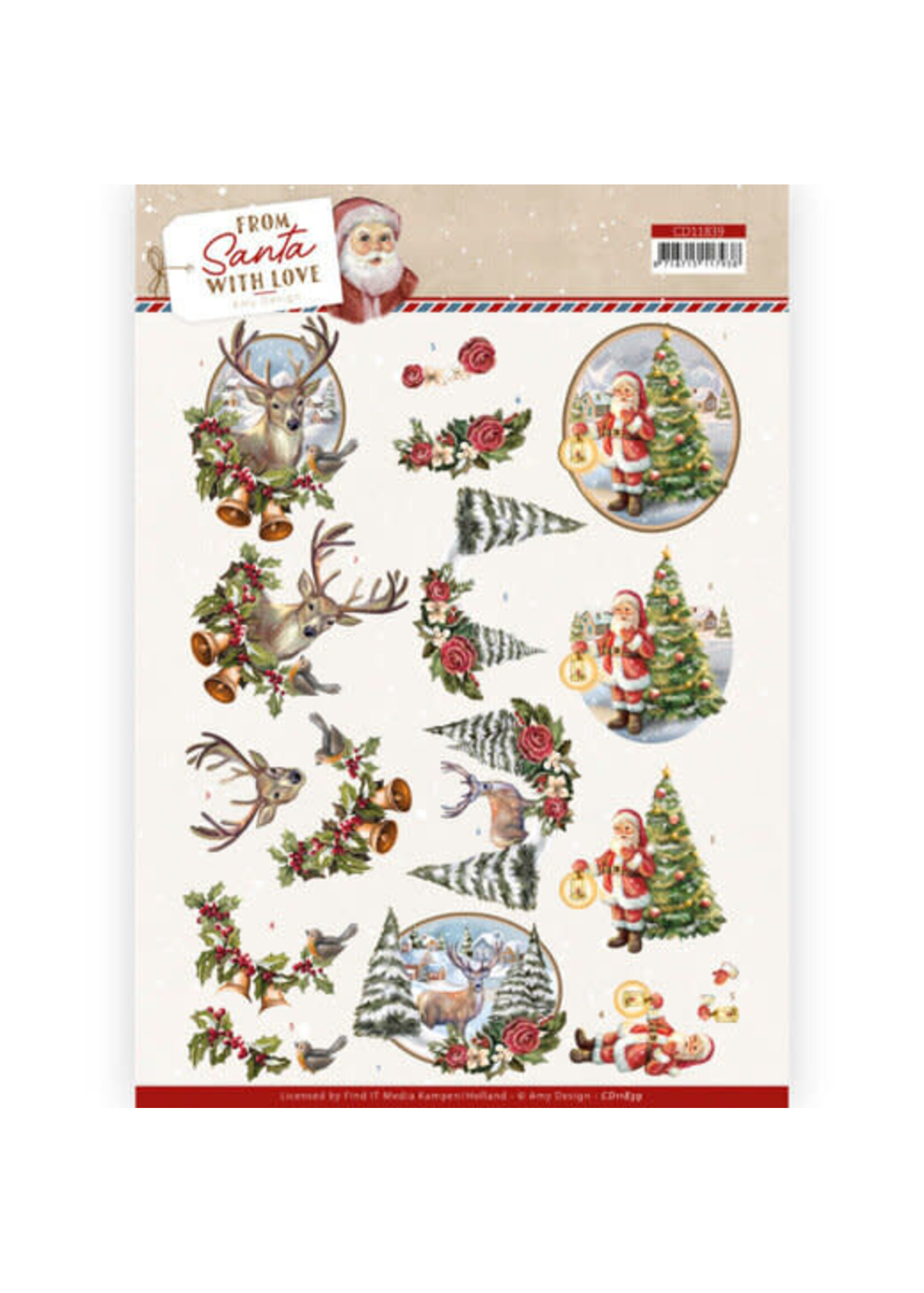 Amy Design 3D Cutting Sheet - Amy Design - From Santa with Love - Deer