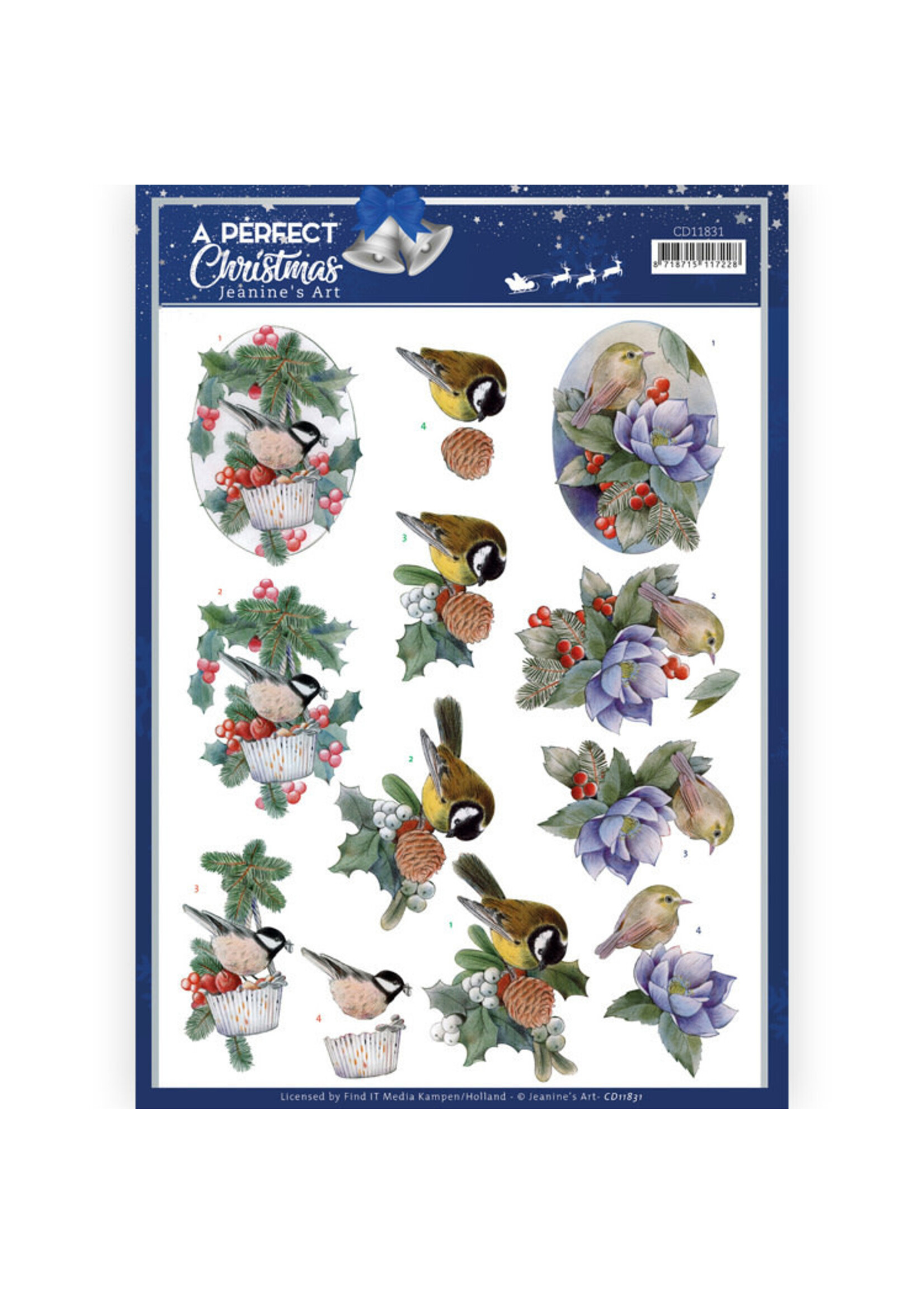 Jeanine's Art 3D Cutting Sheet - Jeanine's Art - A Perfect Christmas - Christmas Birds