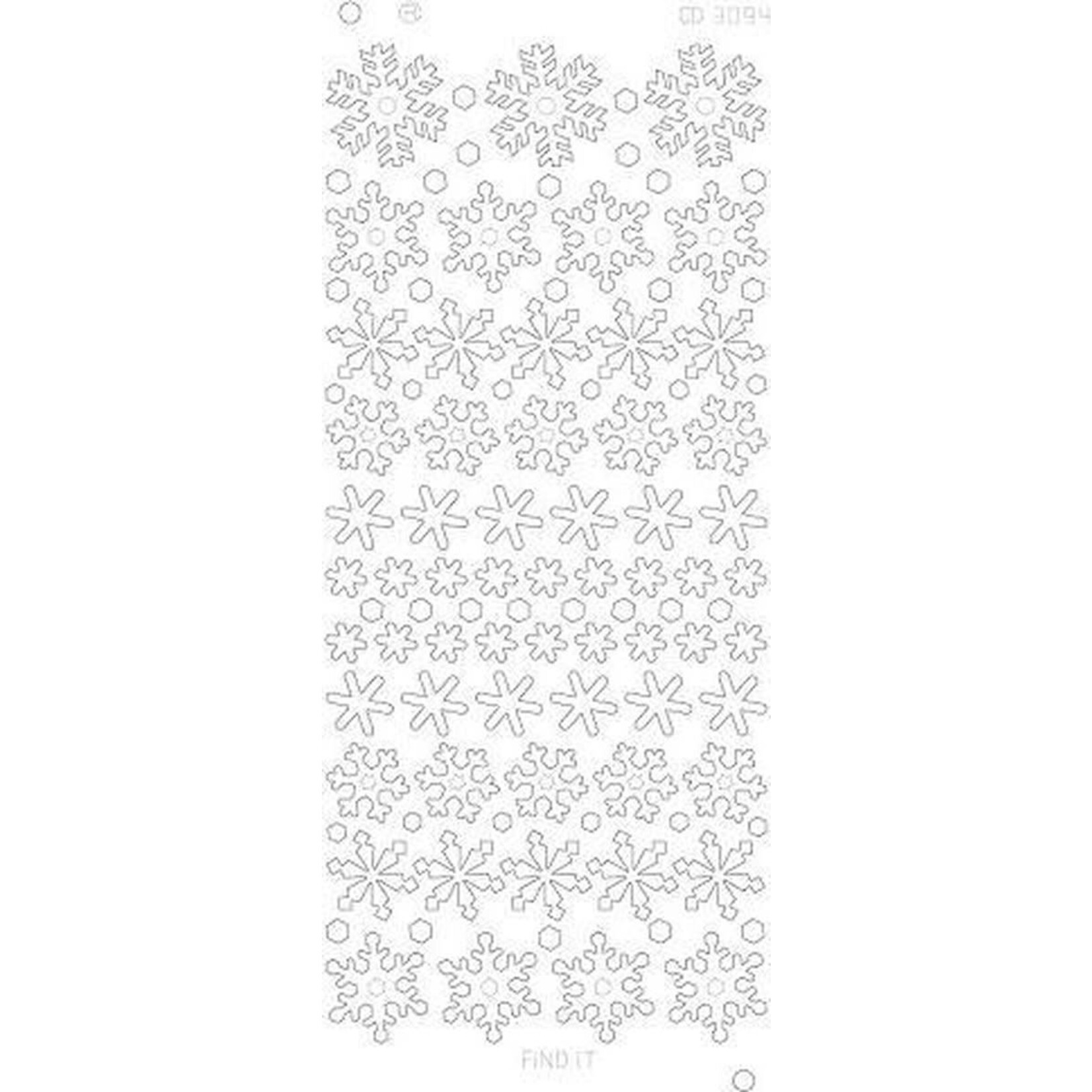 find it Card Deco Stickers - Zilver - Snowflakes