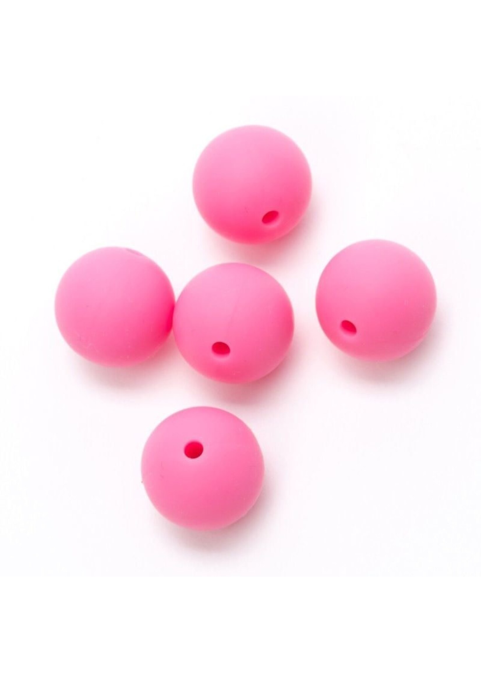 Durable Durable - Siliconen Kralen - Roze (15 mm, 5 stuks)