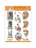 Amy Design 3D Cutting Sheet - Amy Design - Fur Friends - Cat on the Wall