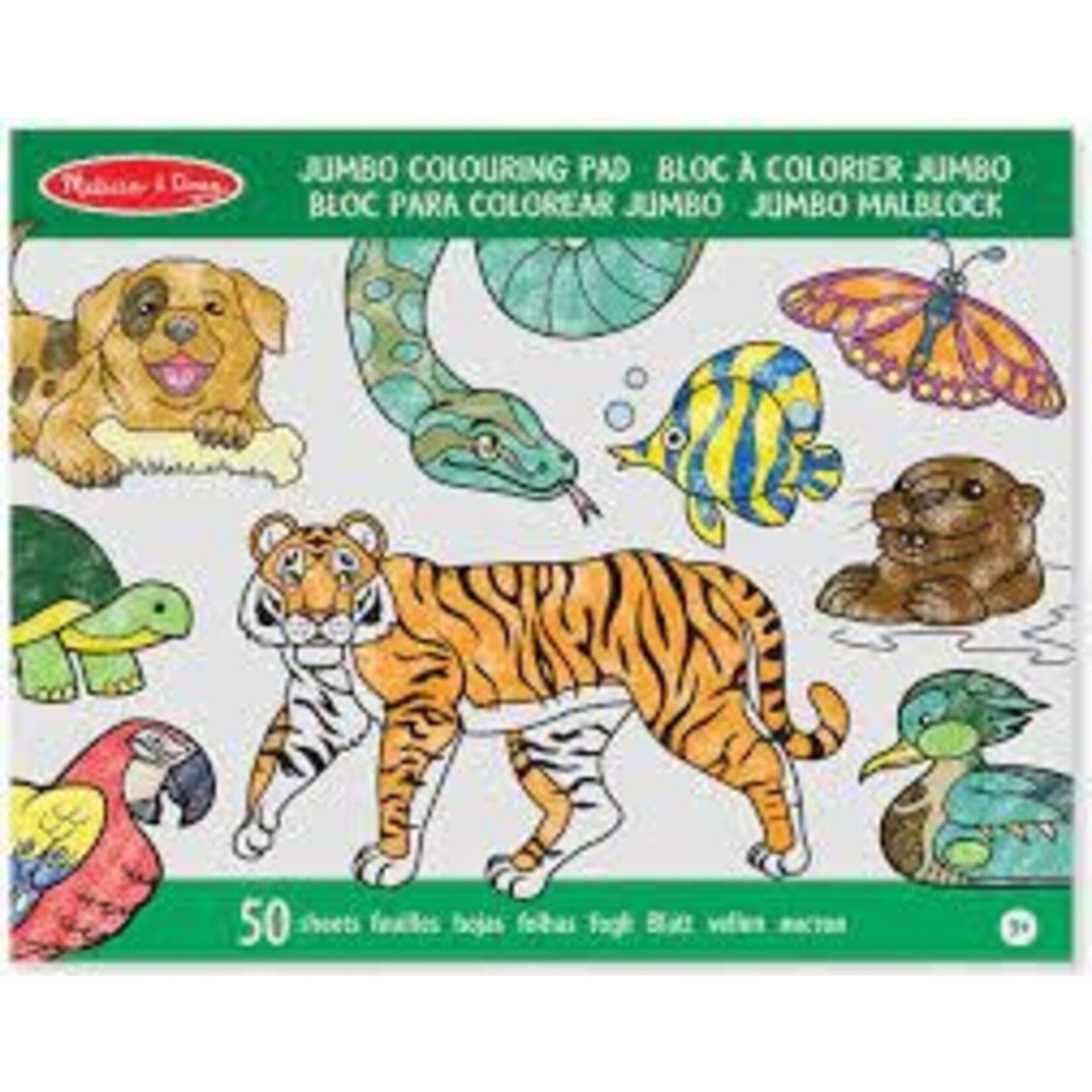 Melissa & Doug Melissa & Doug Jumbo kleurblok dieren