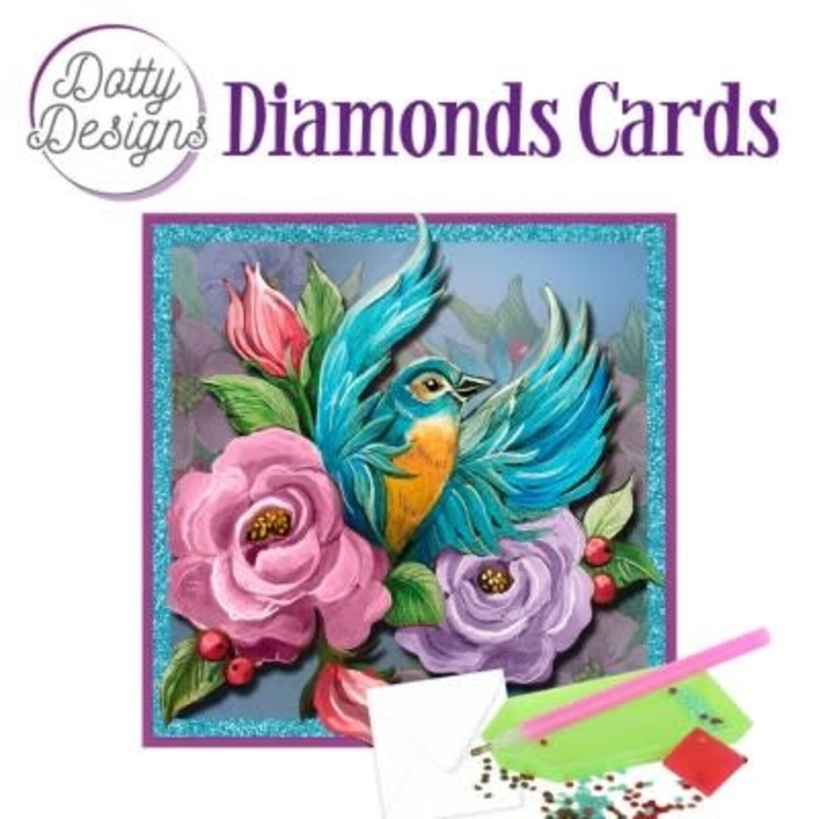Dotty Designs Dotty Designs - Diamond Cards - Blue Bird