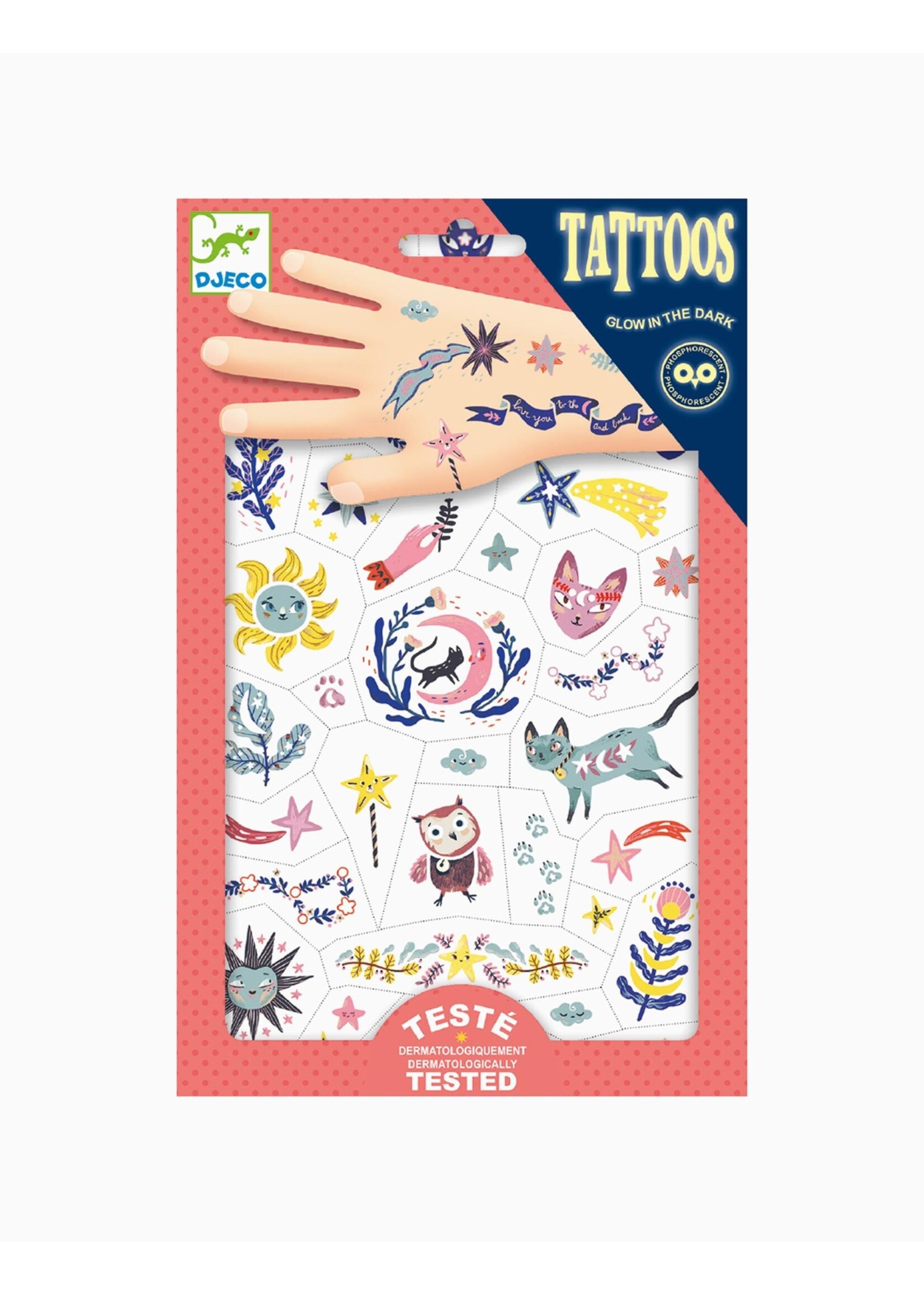 Djeco Djeco 9592 Tattoos - Dromen Glow in the Dark