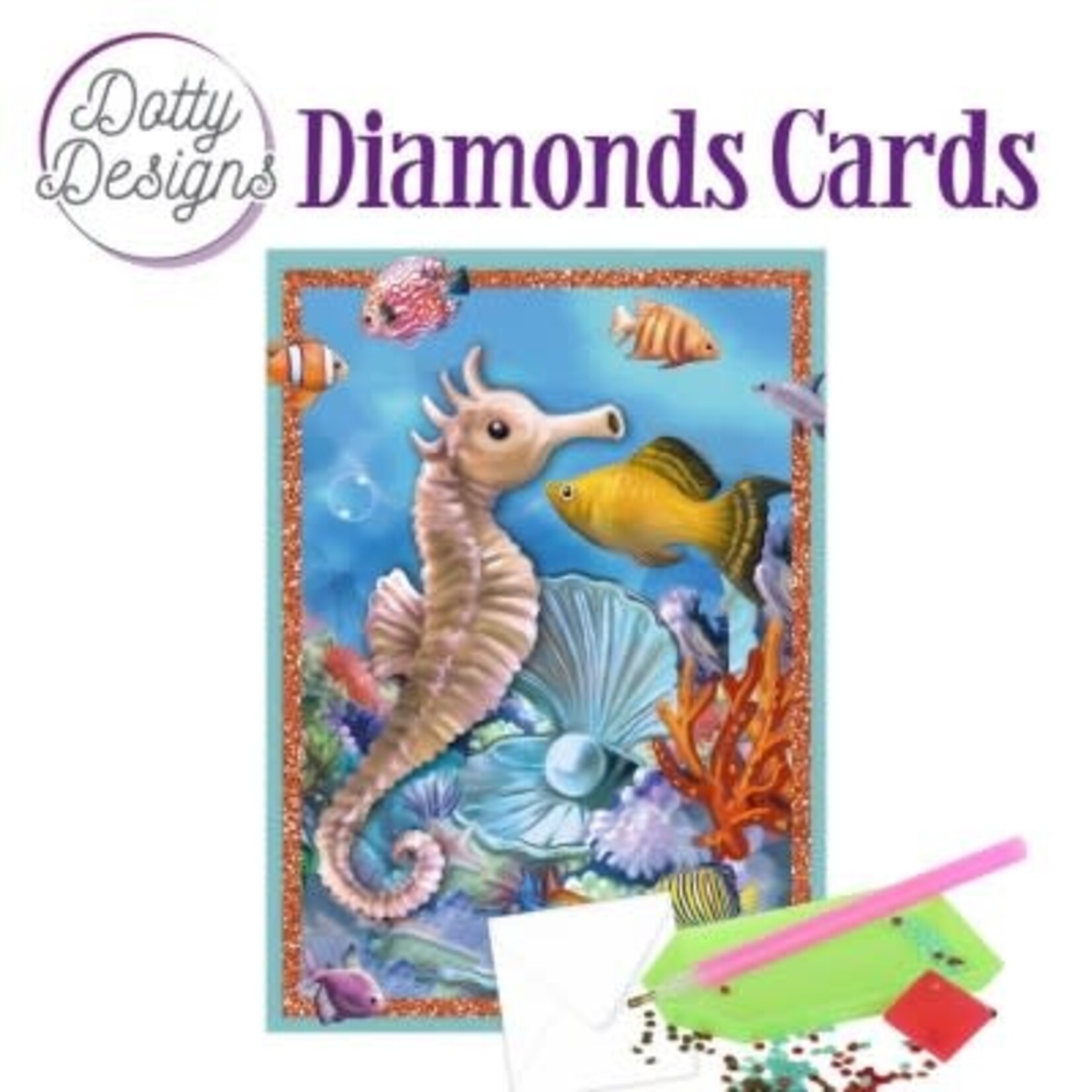 Dotty Designs Dotty Designs - Diamond Cards - Sea Horse