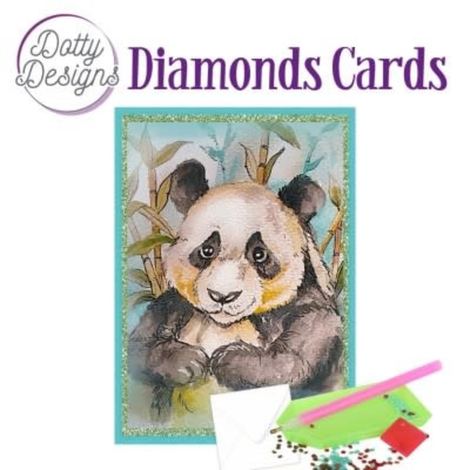Dotty Designs Dotty Designs - Diamond Cards - Panda Bear