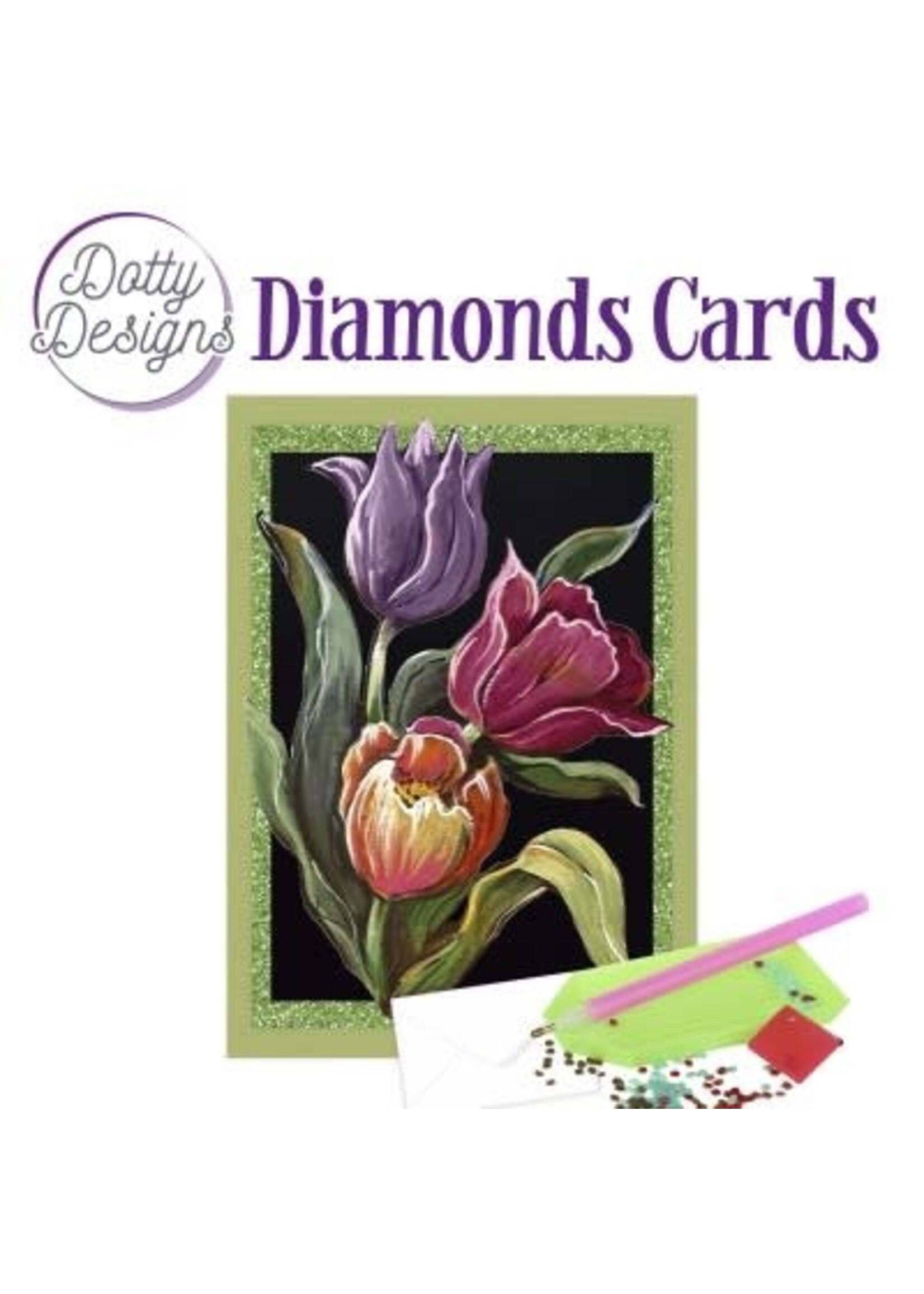 Dotty Designs Dotty Designs - Diamond Cards - Tulips