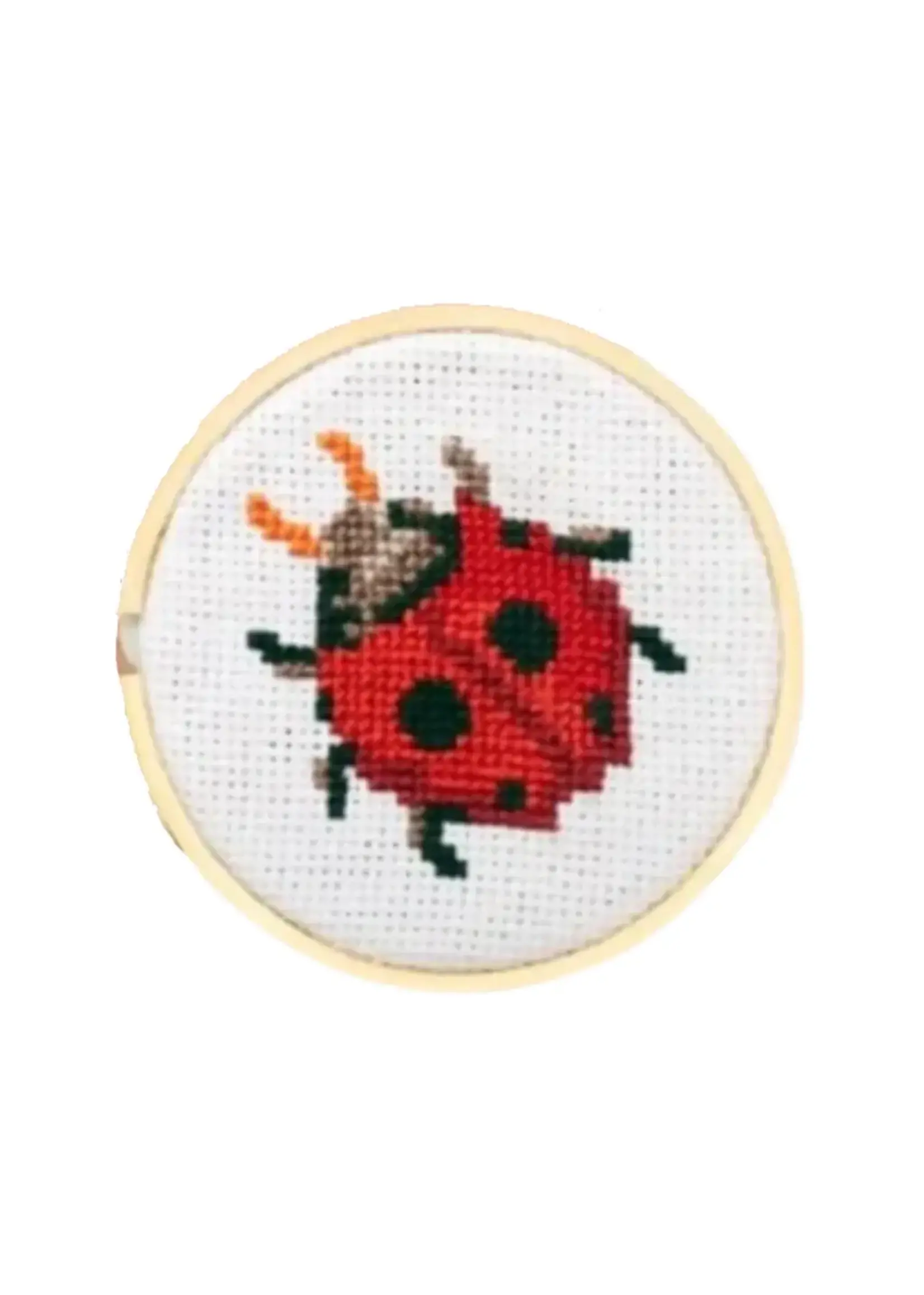 Kikkerland Kikkerland Mini Cross Stitch Borduurset - Lieveheersbeestje