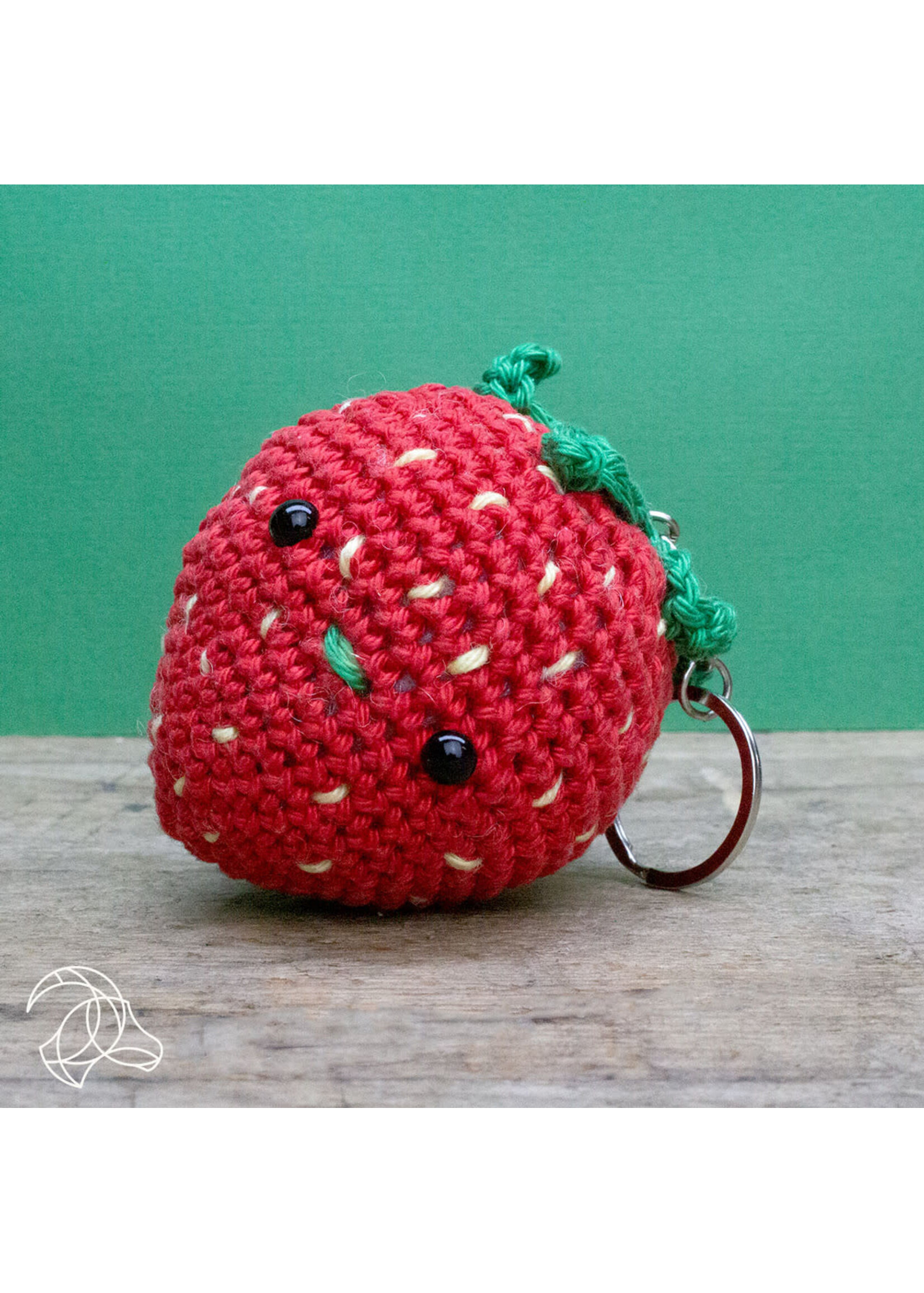 Hardicraft Hardicraft - haakpakket Aardbei sleutelhanger