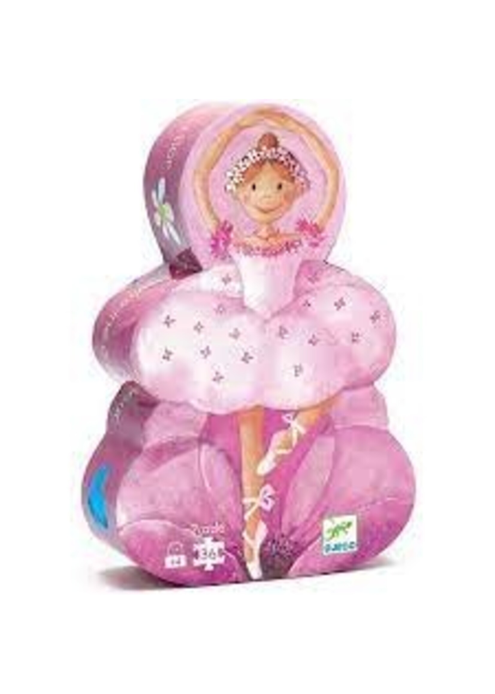 Djeco Djeco 7227 Silhouet puzzel - De ballerina met de bloem 36 stukjes