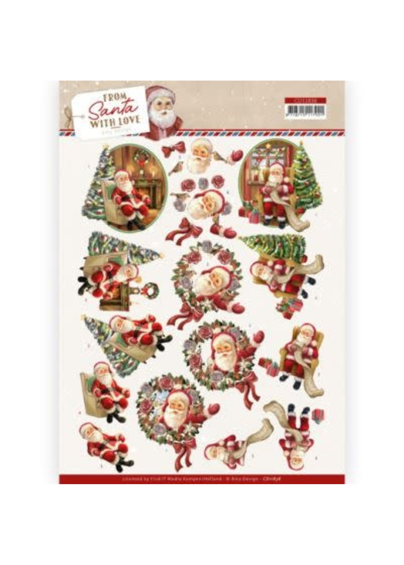Amy Design 3D Cutting Sheet - Amy Design - From Santa with Love - Santa