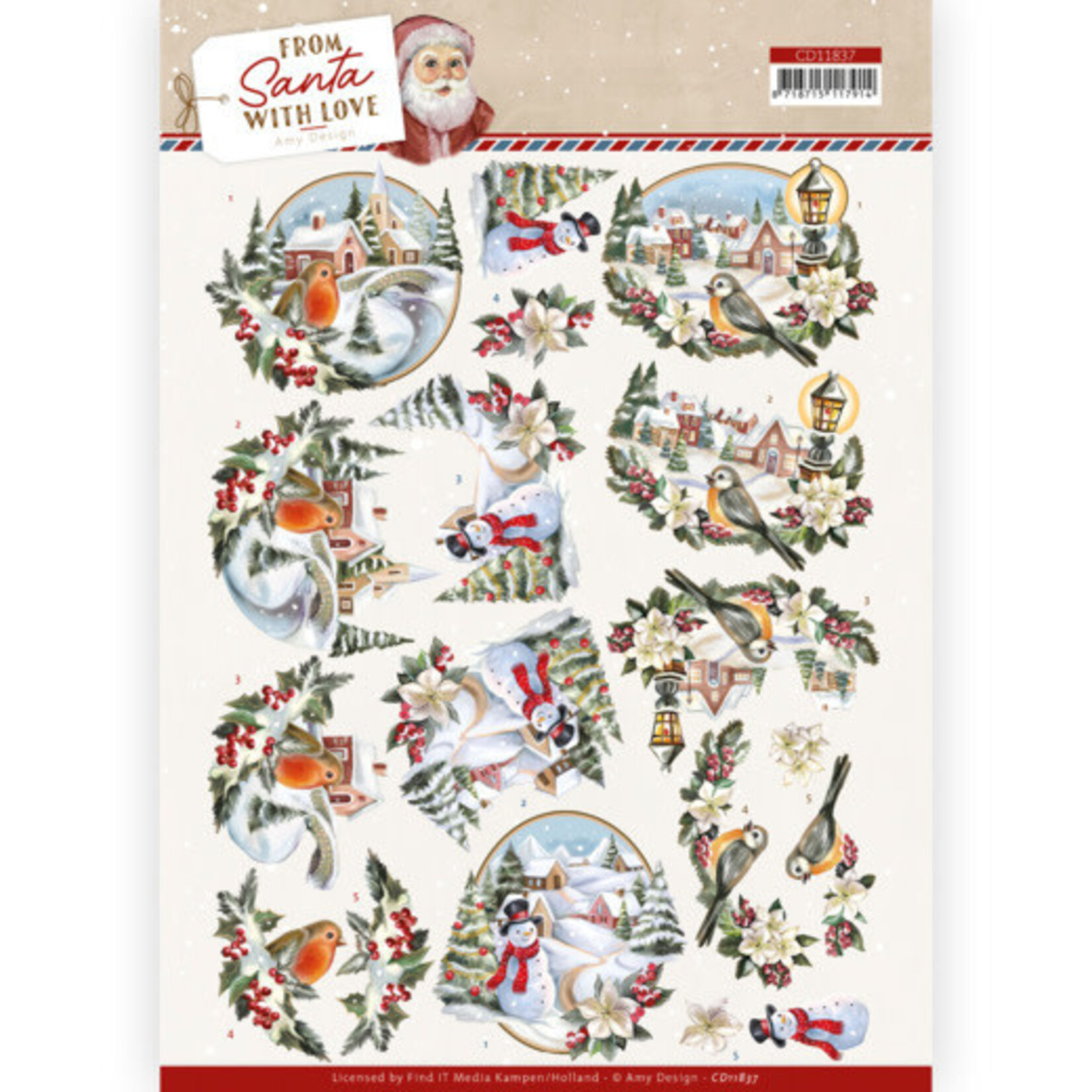 Amy Design 3D Cutting Sheet - Amy Design - From Santa with Love - Snowman