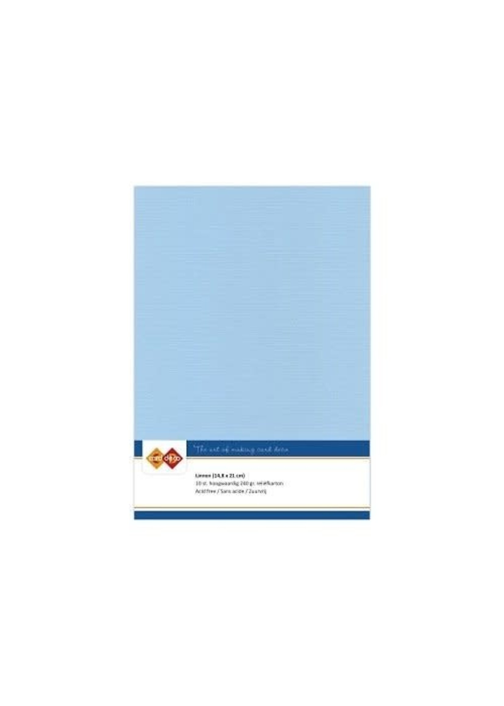 Card deco Linnenkarton - Zachtblauw (A5)