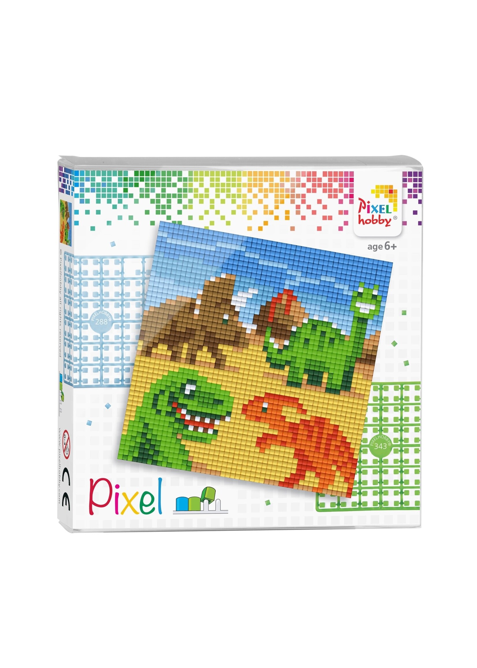 Pixel Pixelhobby - set - Dinosaurus (4 kleine platen)