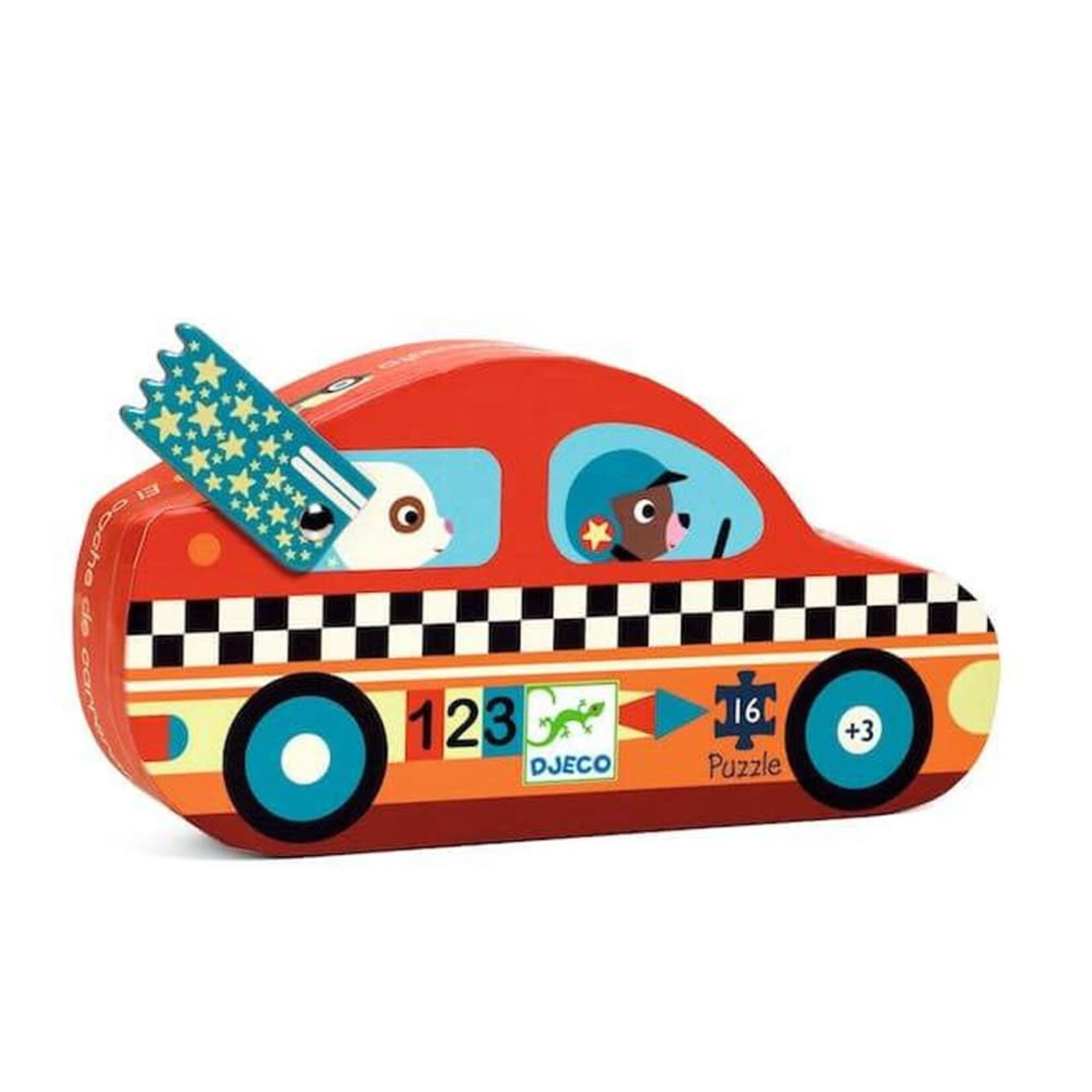 Djeco Djeco 7273 puzzel - De racewagen (16 stukjes)