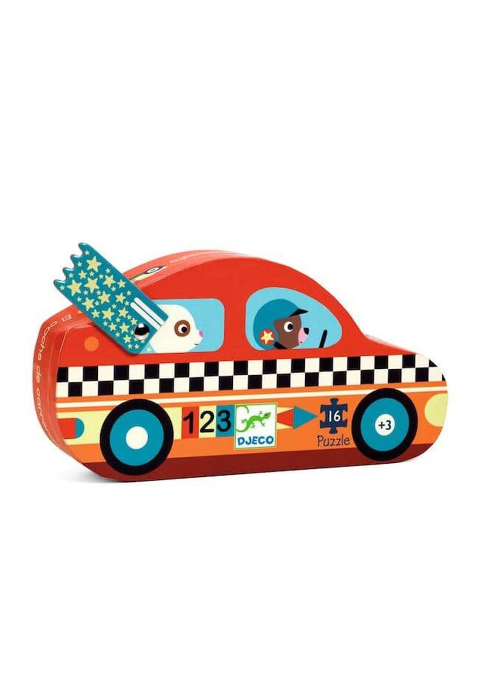 Djeco Djeco 7273 puzzel - De racewagen (16 stukjes)