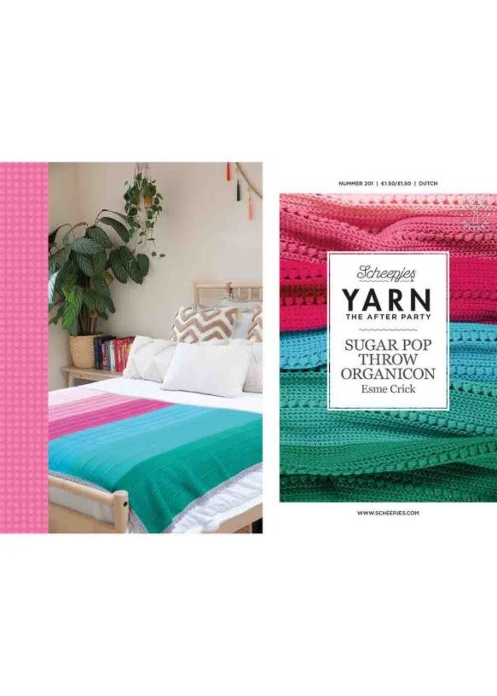Scheepjes YARN The Af. Party nr.201 Sugar Pop Throw Organicon