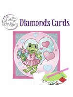 Dotty Designs Dotty Designs - Diamond Cards - Frog with Flowers
