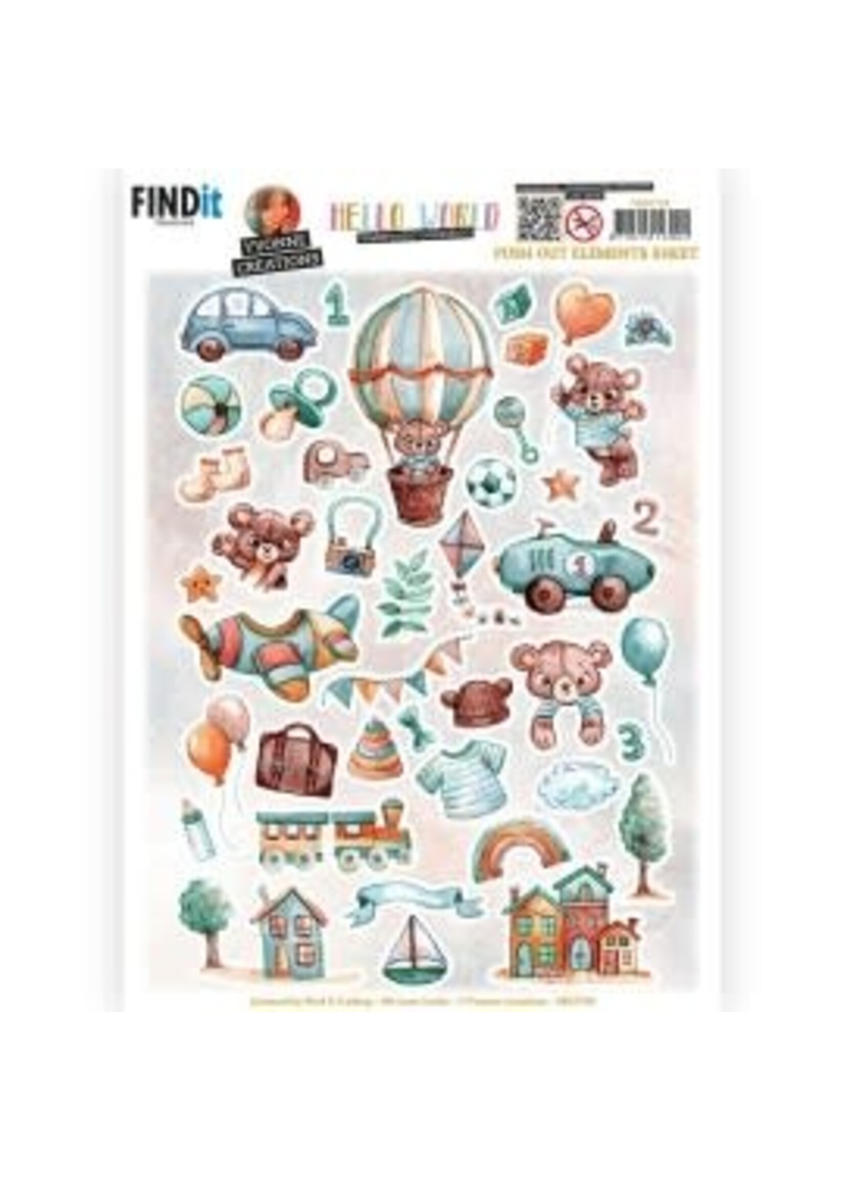 Amy Design 3D Push Out - Yvonne Creations - Hello World - Small Elements A