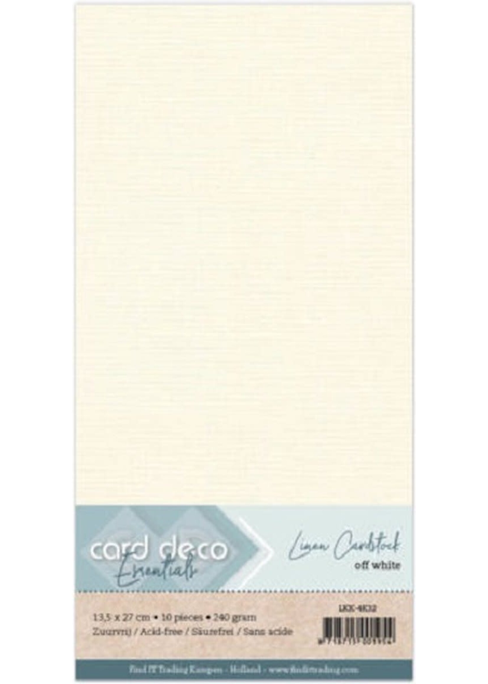 Card deco Linnenkarton - Gebroken Wit (vierkant)