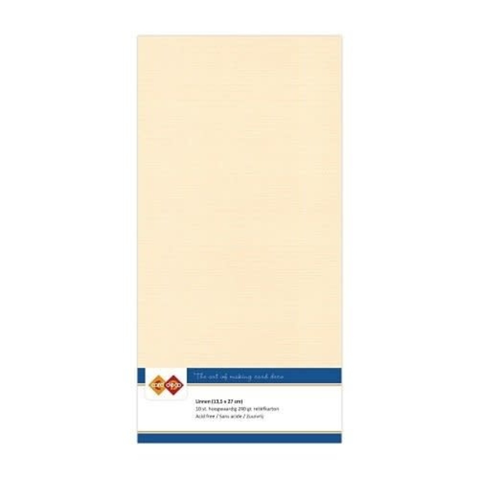 Card deco Linnenkarton - Chamois (vierkant)