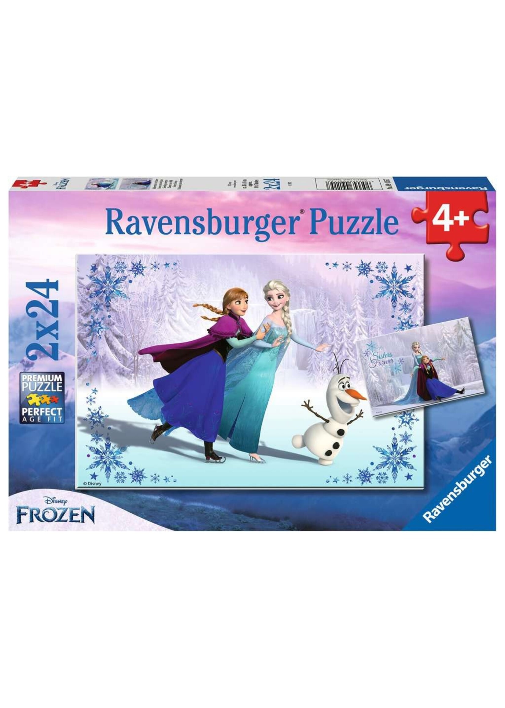Ravensburger Ravensburger puzzel Frozen - Zussen voor altijd (2x 24 stukjes)