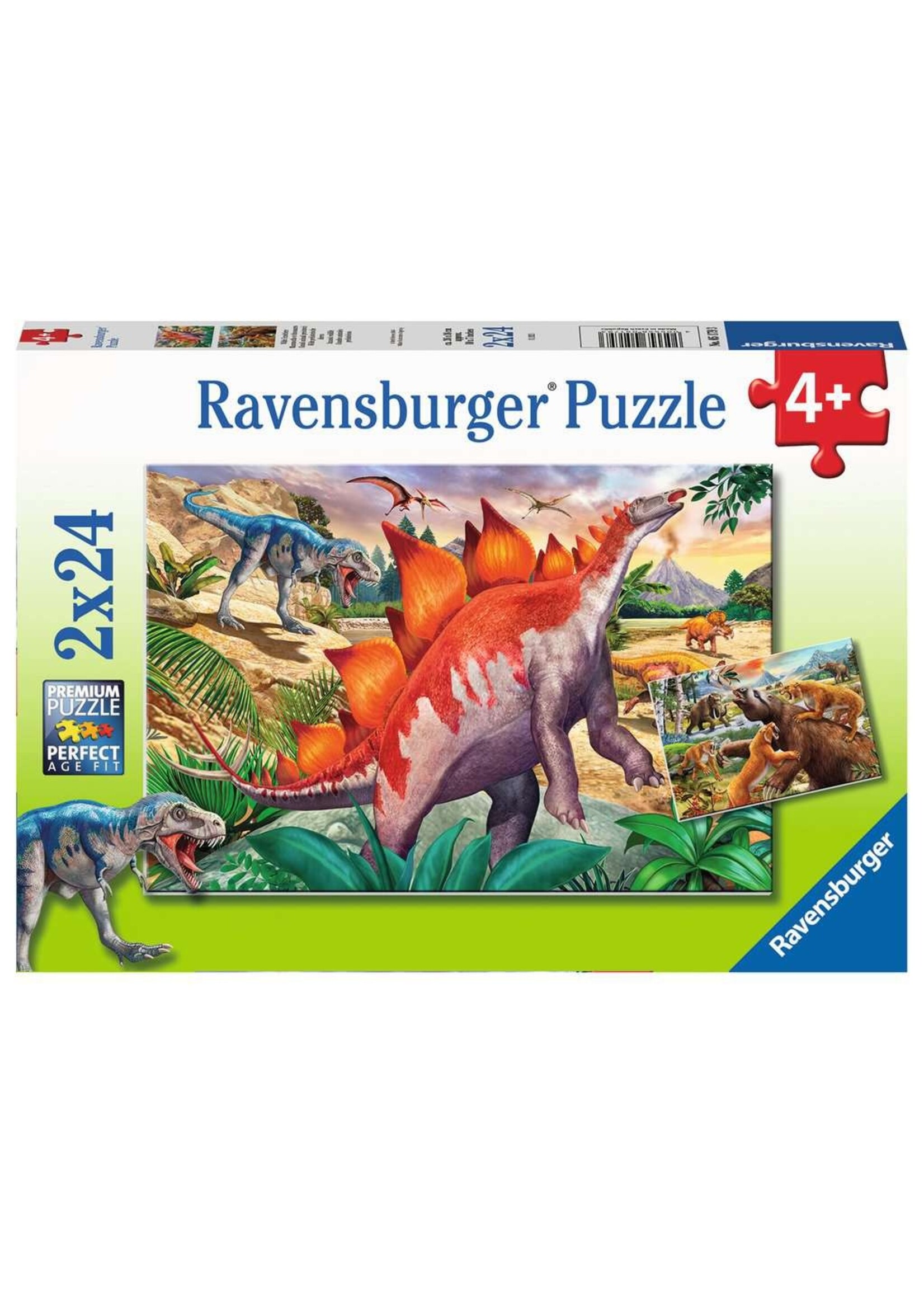 Ravensburger Ravensburger puzzel Wilde prehistorische dieren (2x 24 stukjes)