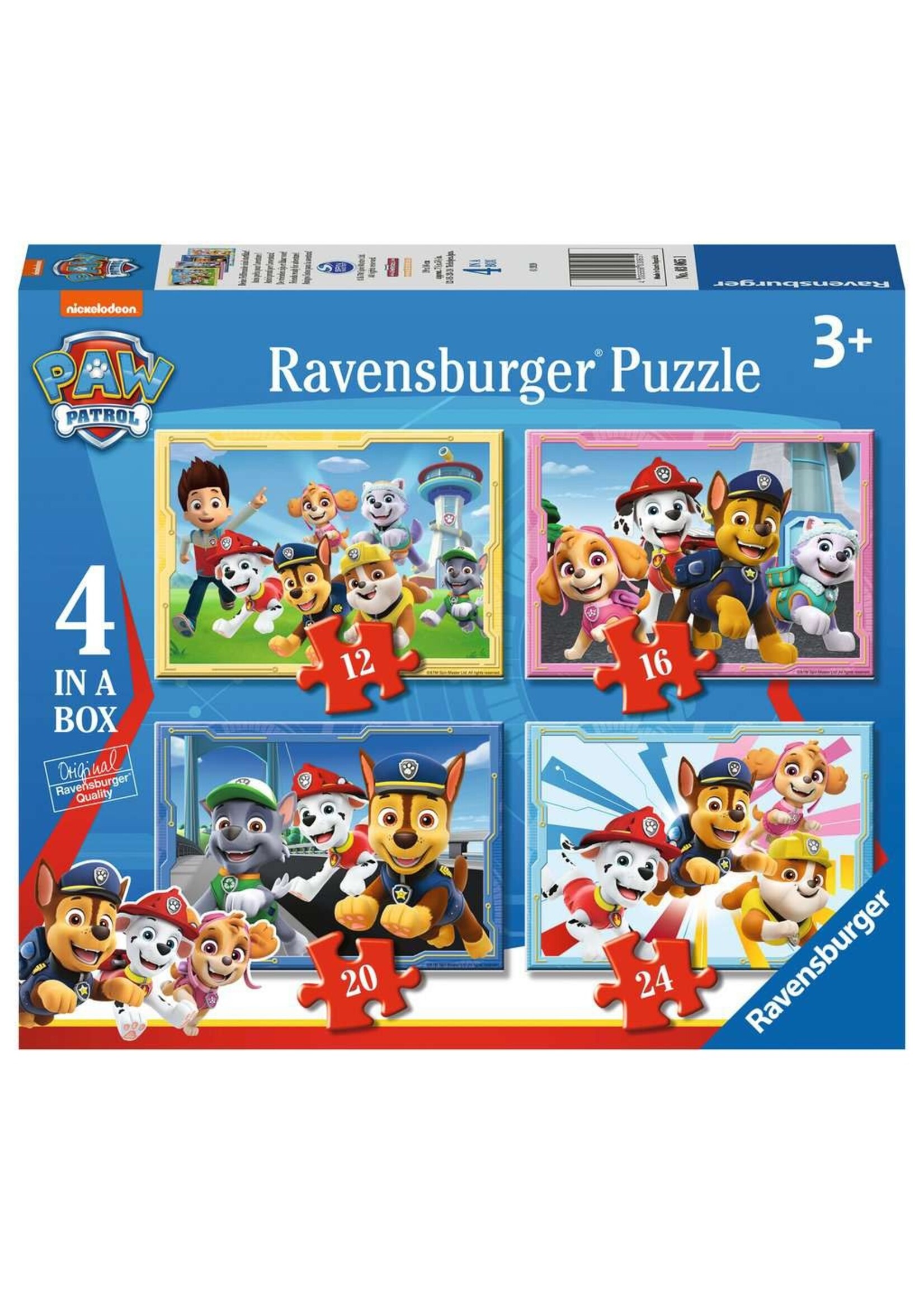 Ravensburger Ravensburger puzzel Paw Patrol - De vrienden zijn er klaar voor! (12, 16, 20 en 24 stukjes)