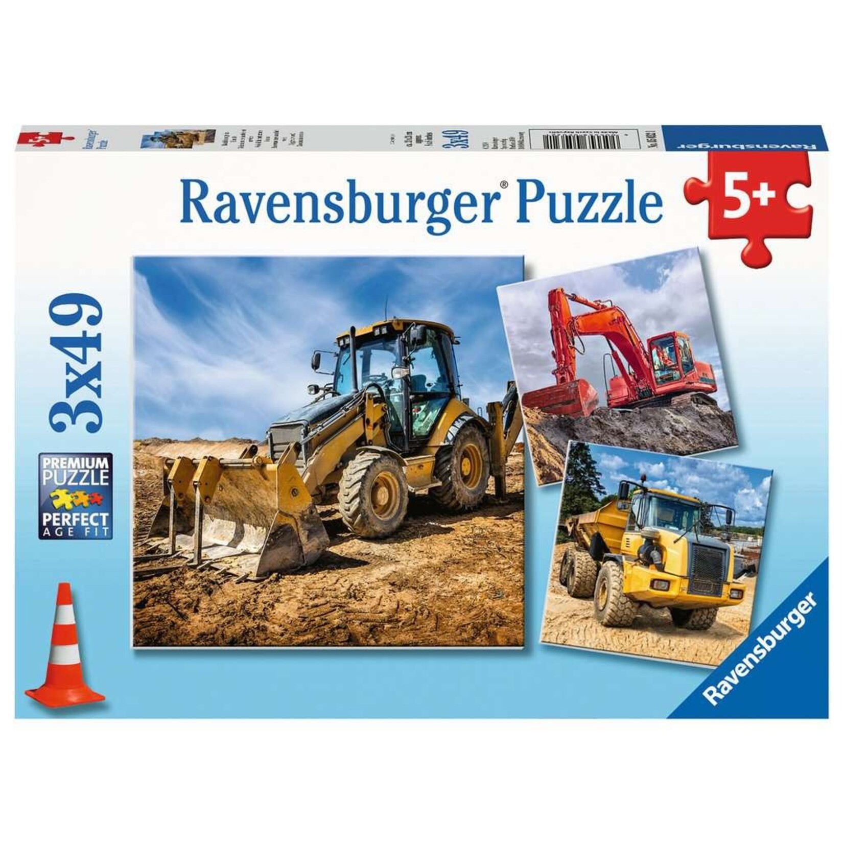 Ravensburger Ravensburger puzzel Bouwmachines aan het werk (3 x 49 stukjes)