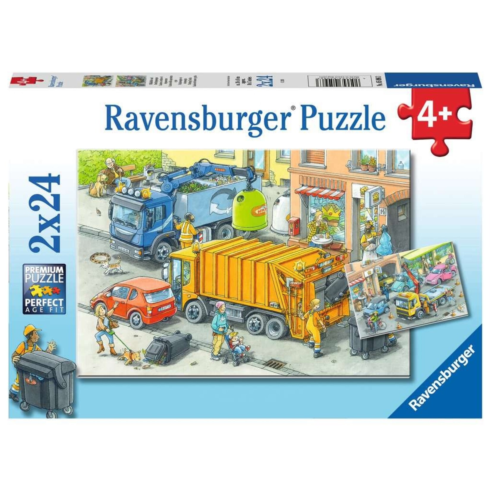 Ravensburger Ravensburger puzzel Vuilniswagen en sleepwagen (2x 24 stukjes)