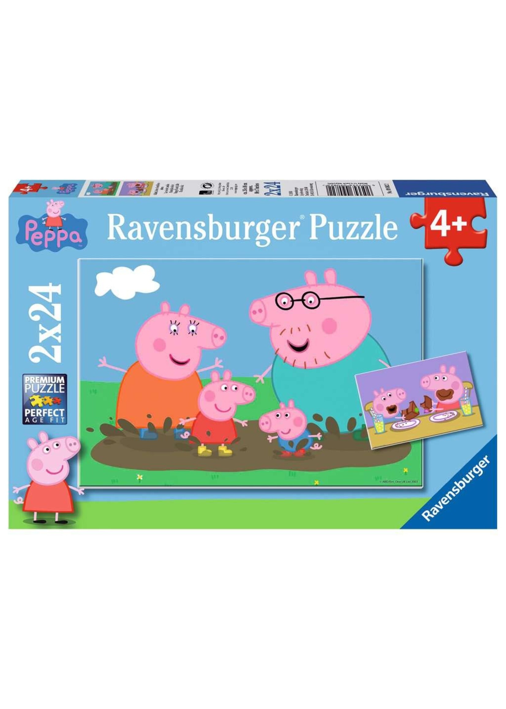 Ravensburger Ravensburger puzzel Peppa Pig - Happy family life (2x 24 stukjes)