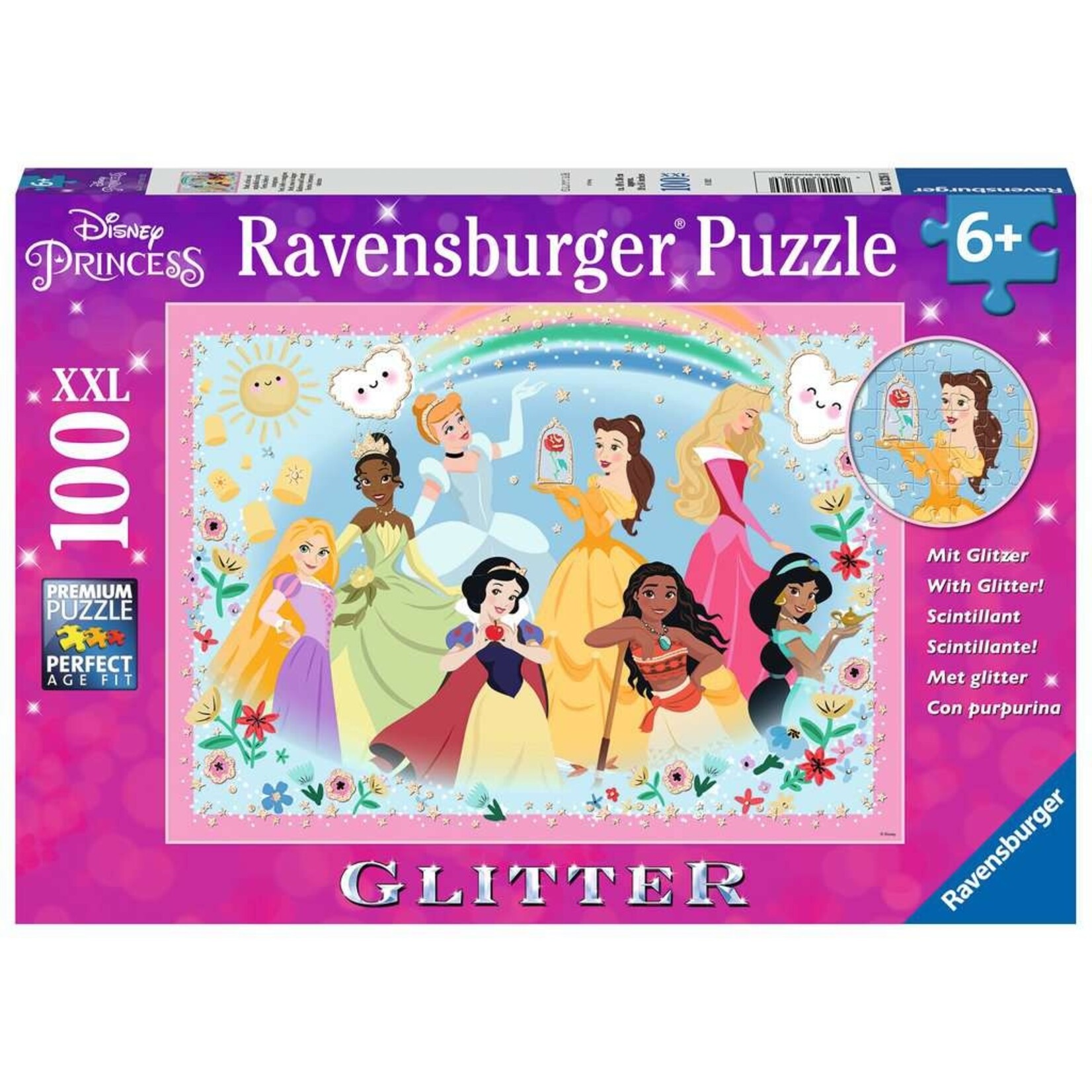 Ravensburger Ravensburger puzzel Disney Princess met glitters (100 XXL stukjes)