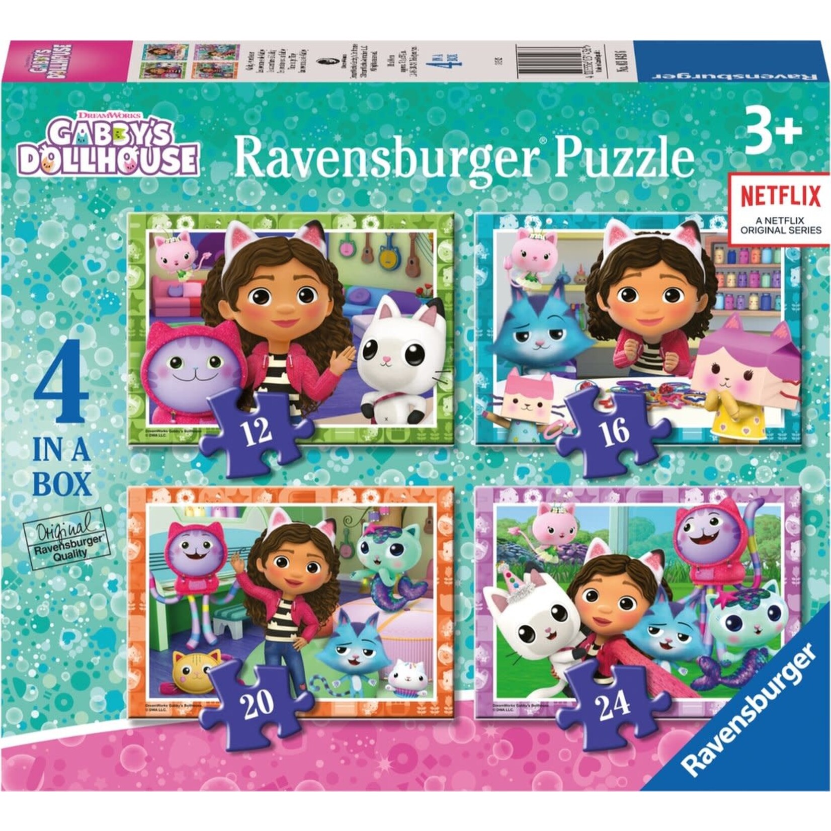 Ravensburger Ravensburger Puzzel Gaby's Dolhouse (12,16,20,24 stukjes)