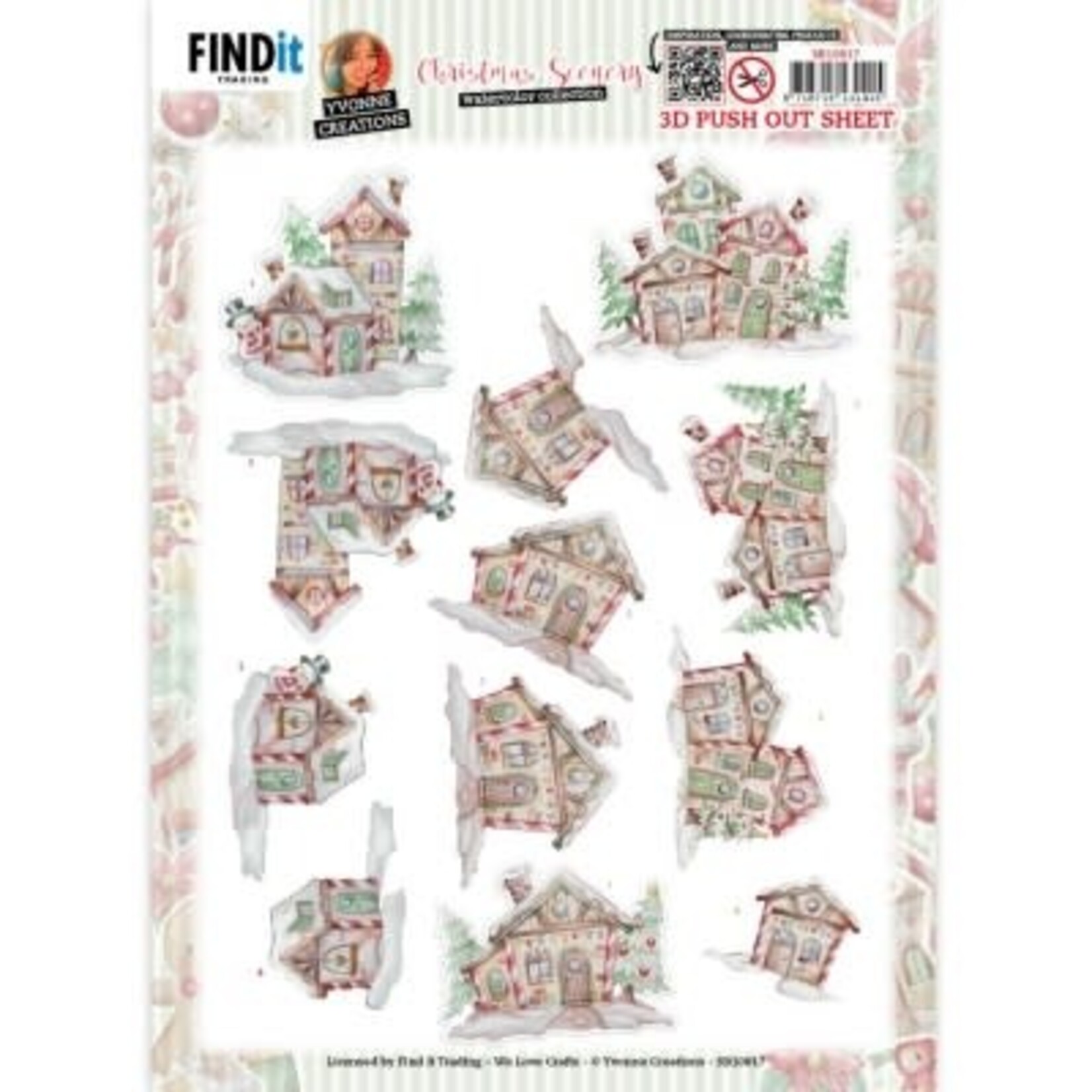 find it 3D Push-Out - Yvonne Creations - Christmas Scenery - House