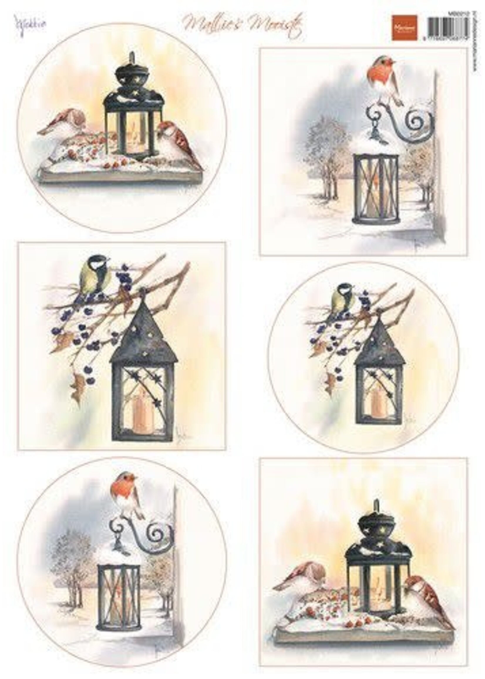 Marianne Design Marianne D Decoupage Mattie Mooiste - Winterlantaarns