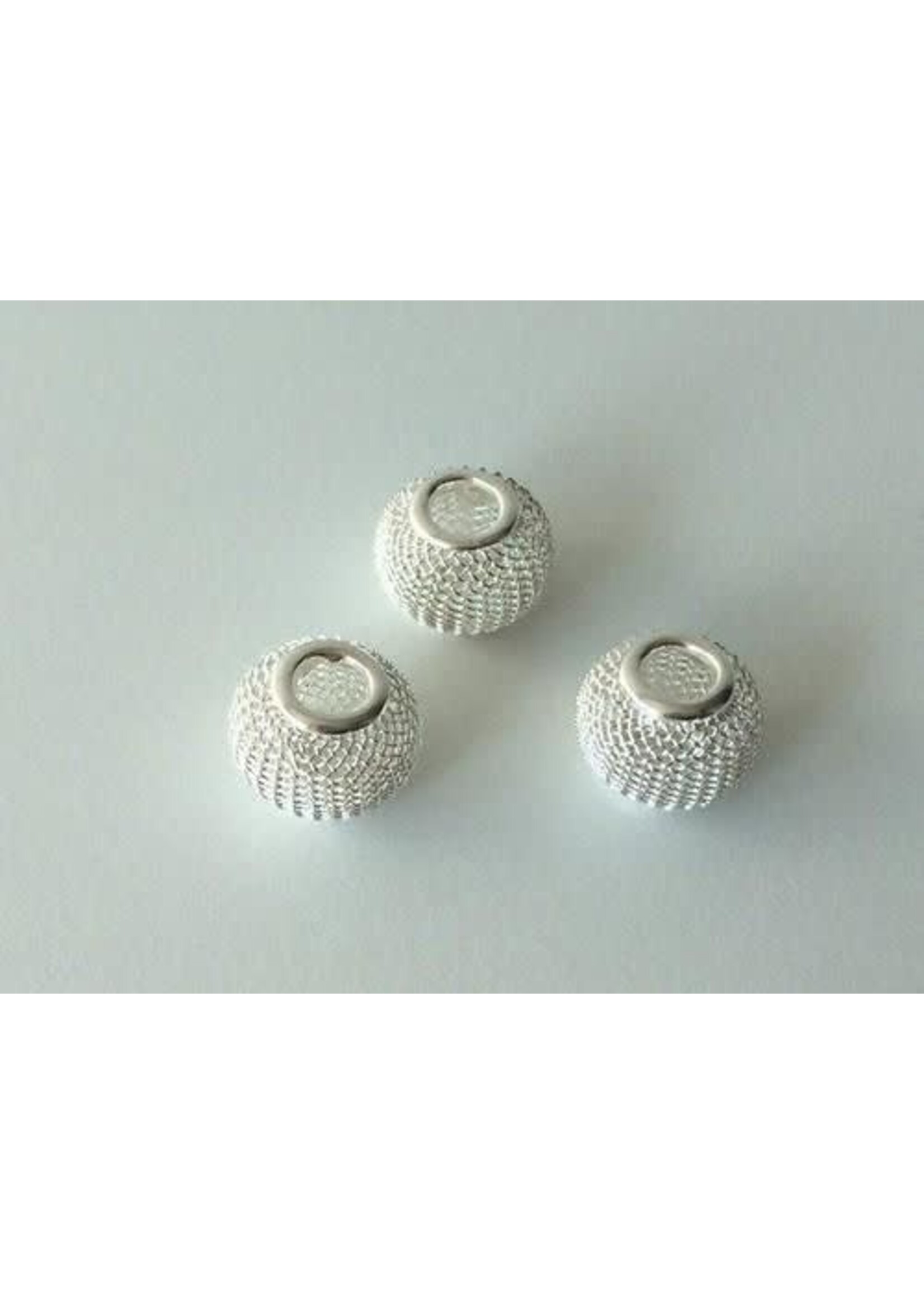 Hobby & crafting Fun Netkralen zilverkleur 12x10 mm (gat 3,5 mm) 3st