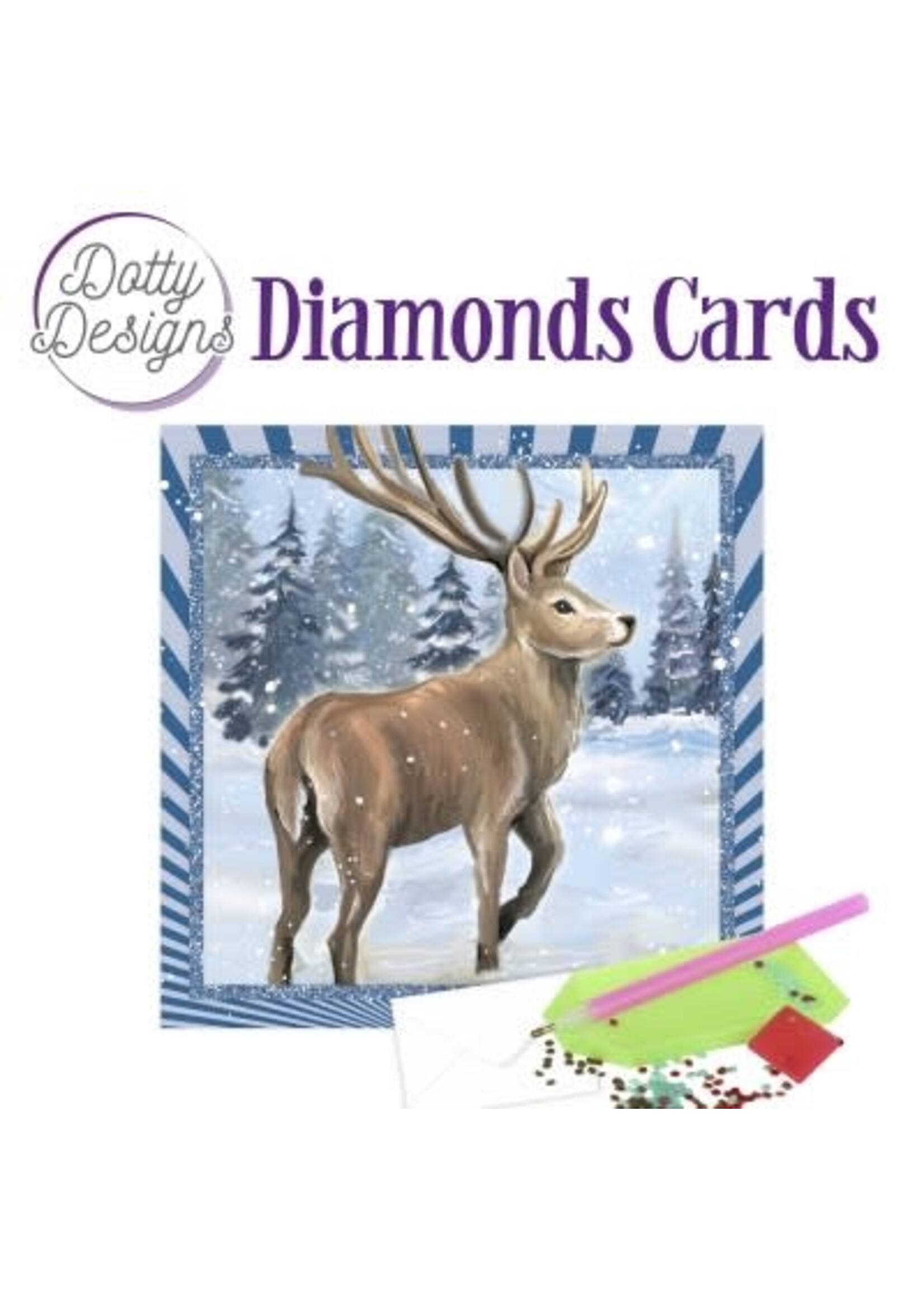 Dotty Designs Dotty Designs Diamond Cards - Reindeer In The Snow
