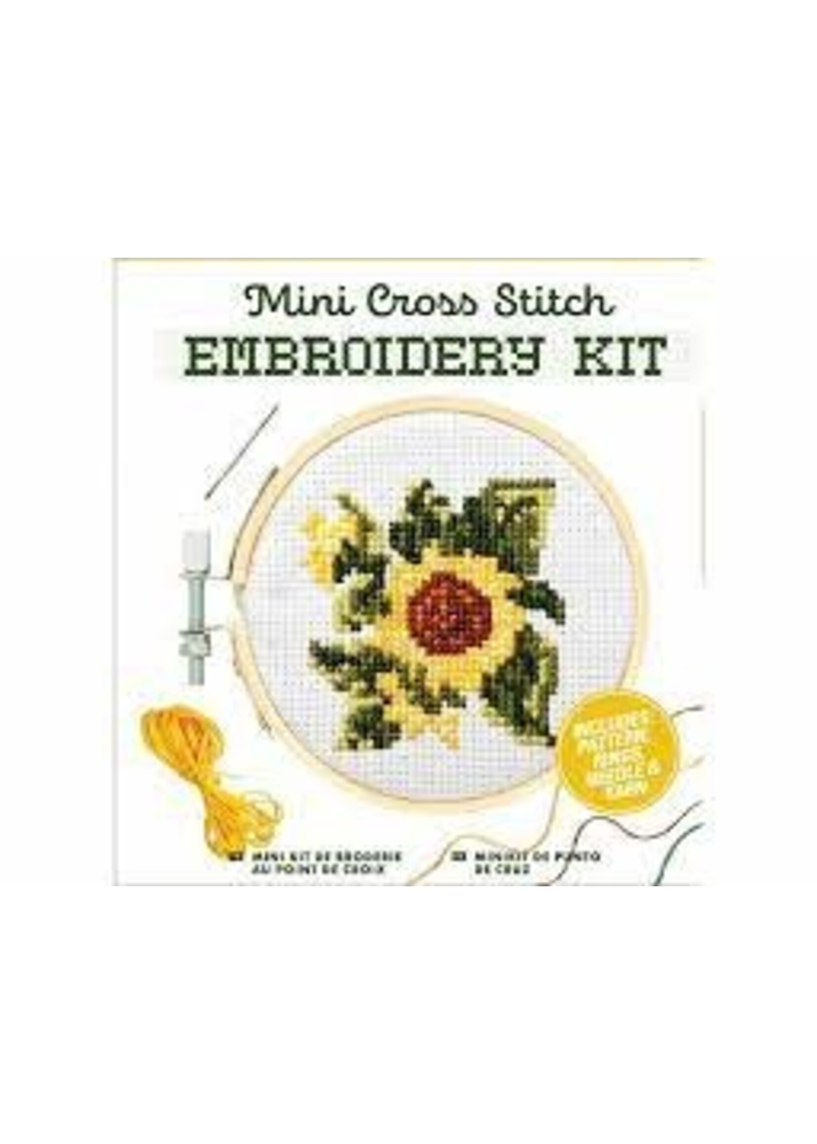 Kikkerland Kikkerland Mini Cross Stitch Borduurset Zonnebloemen