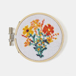 Kikkerland Kikkerland embroidery kit bloemen