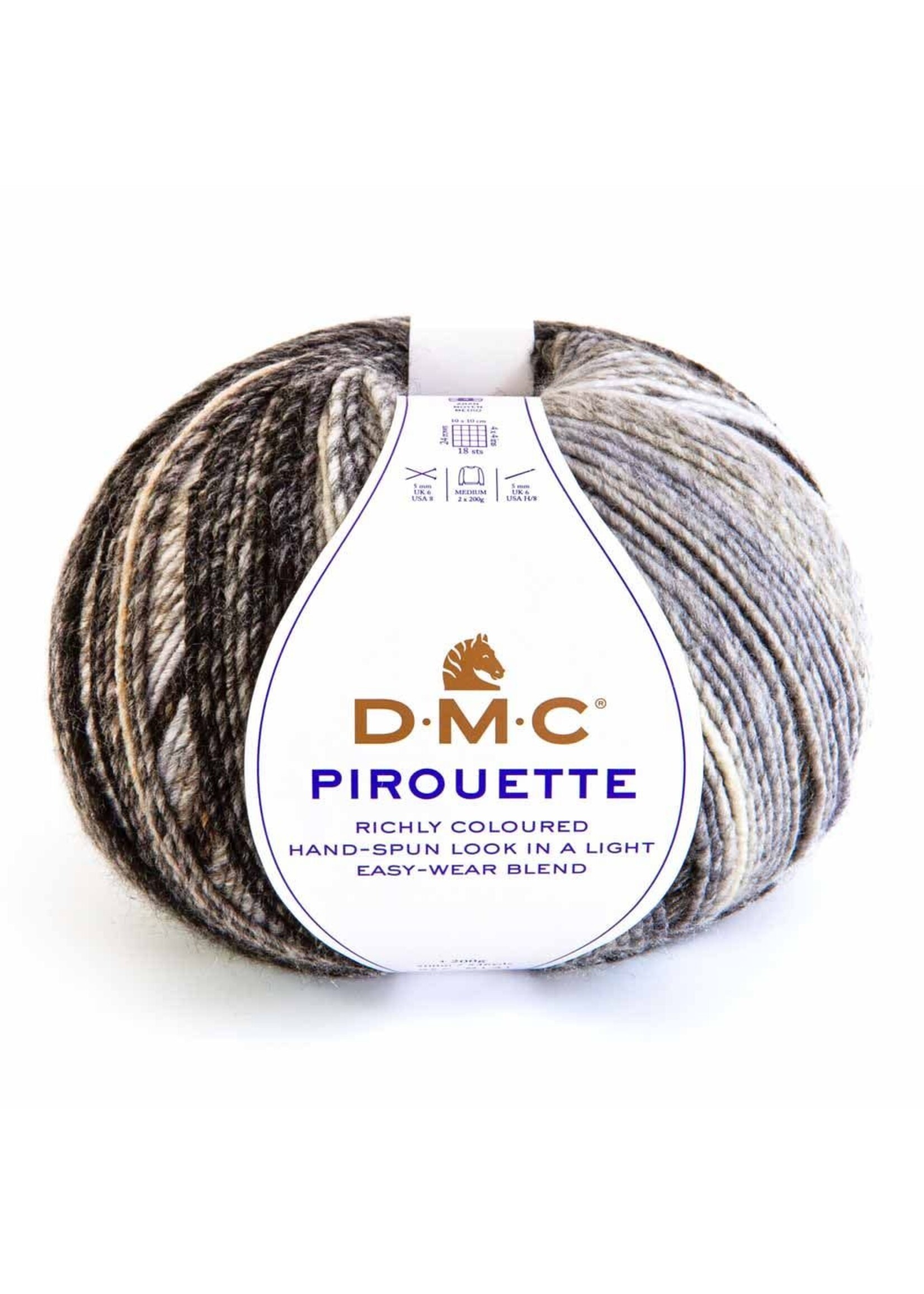 DMC DMC Pirouette 200gr - 694 (zwart, grijs, ecru, wit)