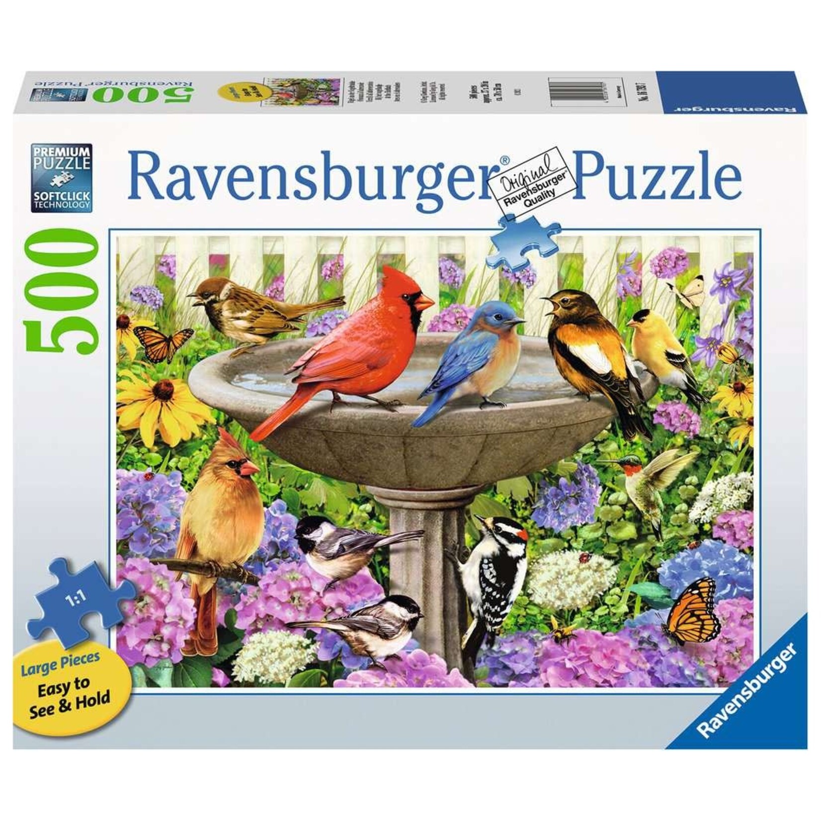 Ravensburger Ravensburger puzzel Bij het vogelbadje (500 XL stukjes)