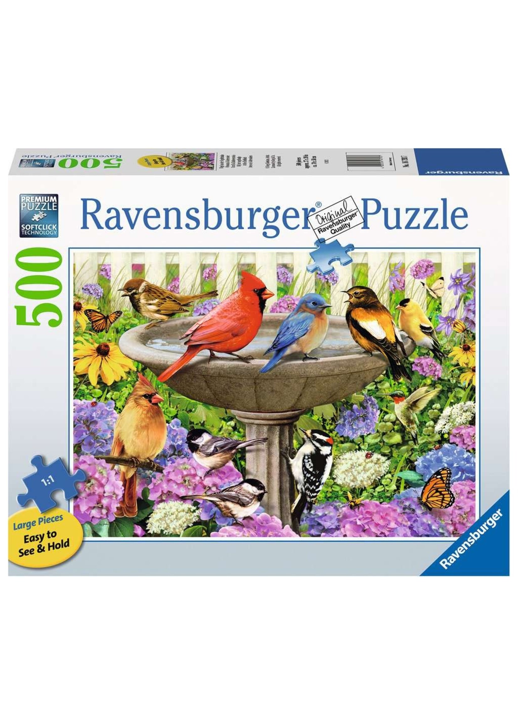 Ravensburger Ravensburger puzzel Bij het vogelbadje (500 XL stukjes)
