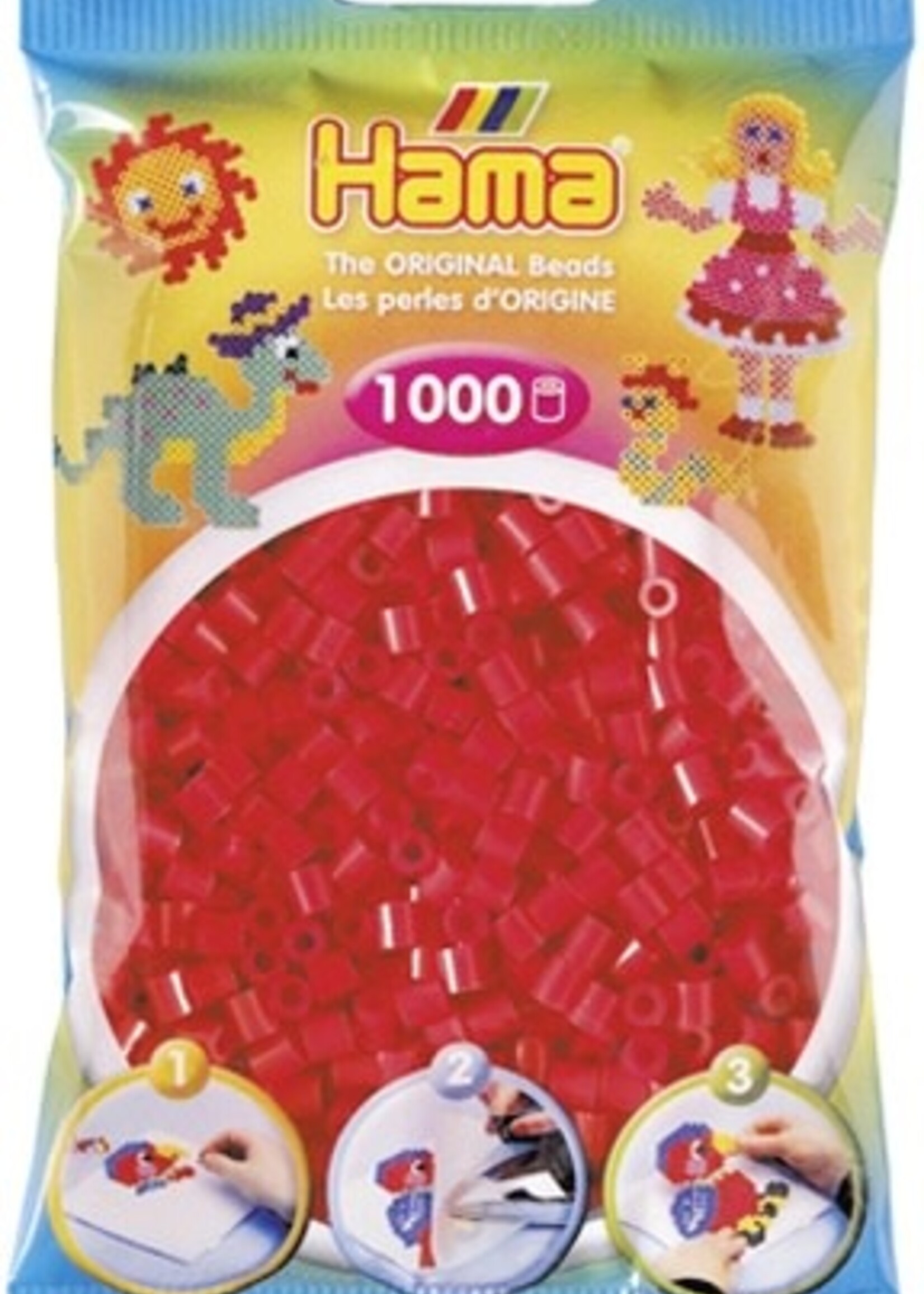 Hama Hama Strijkkralen Rood (1000 kralen)