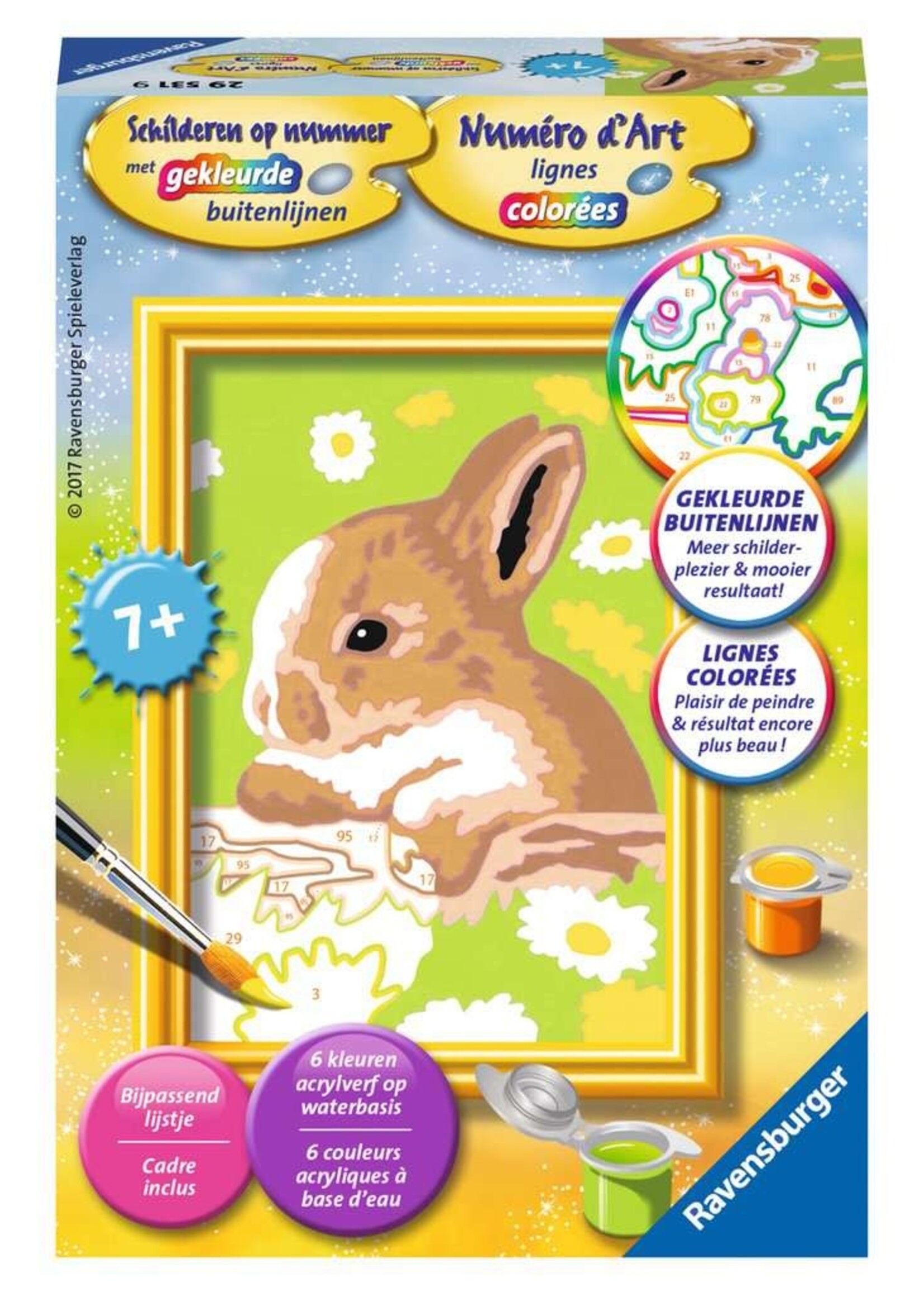 Ravensburger Schilderen op nummer - Konijn Vlekkie (8,5 x 12 cm)